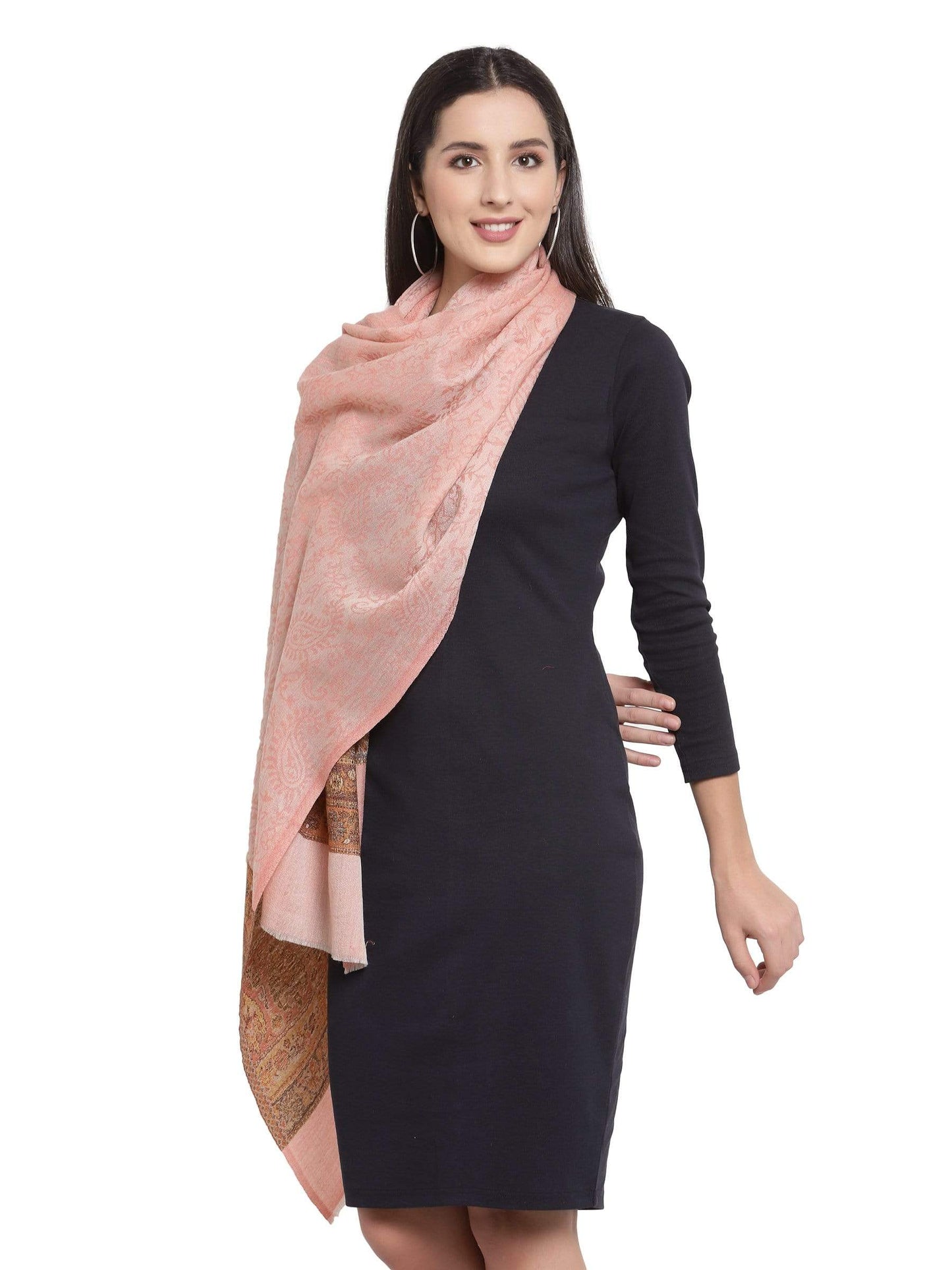 Pashtush India 70x200 Pashtush Women's Silk-Wool, Soft Reversible Stole