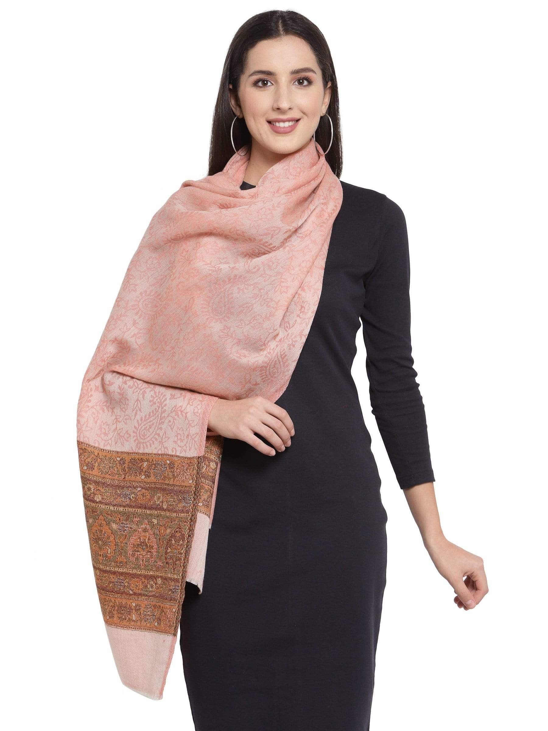 Pashtush India 70x200 Pashtush Women's Silk-Wool, Soft Reversible Stole