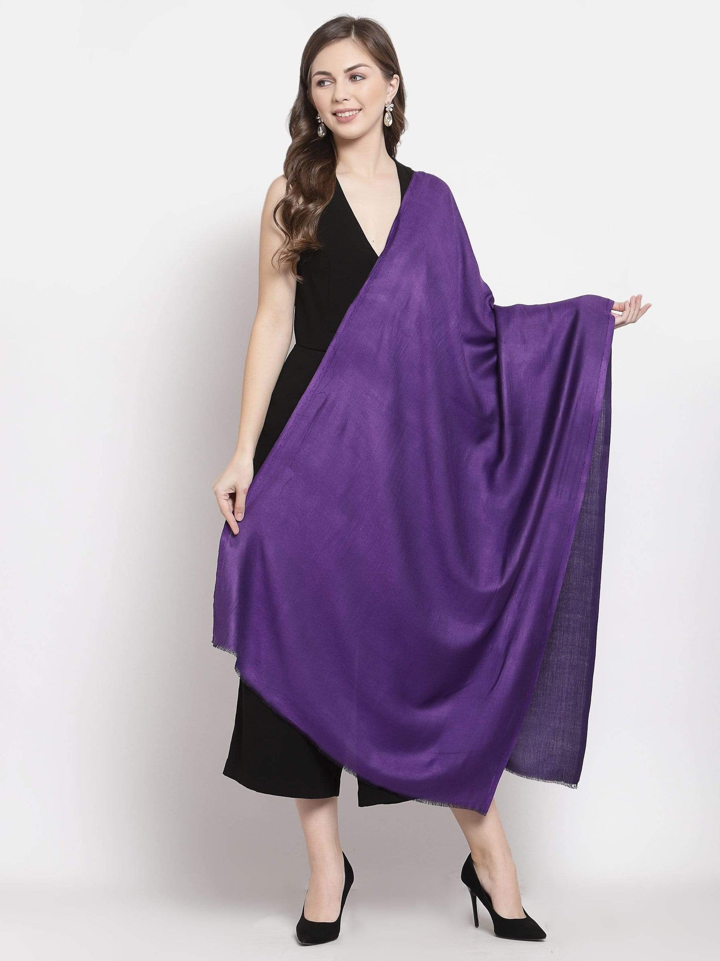 Pashtush India 70x200 Pashtush Women's Silky Bamboo Reversible Scarf, Shawls, Stoles, Wraps