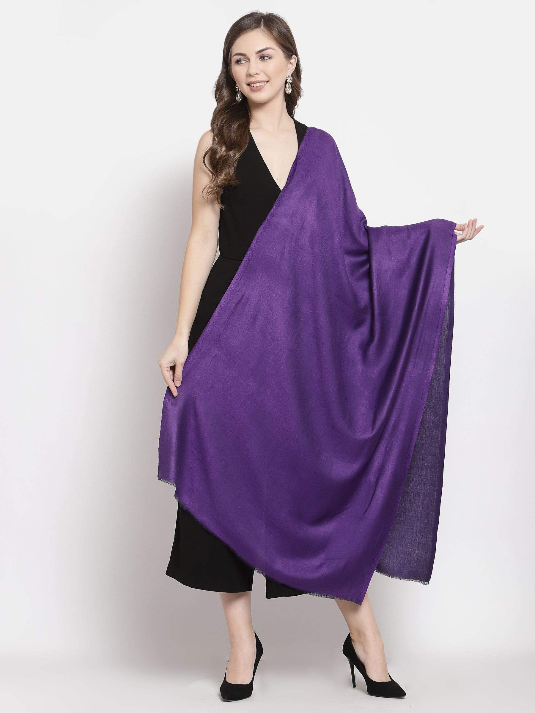 Pashtush India 70x200 Pashtush Women's Silky Bamboo Reversible Scarf, Shawls, Stoles, Wraps