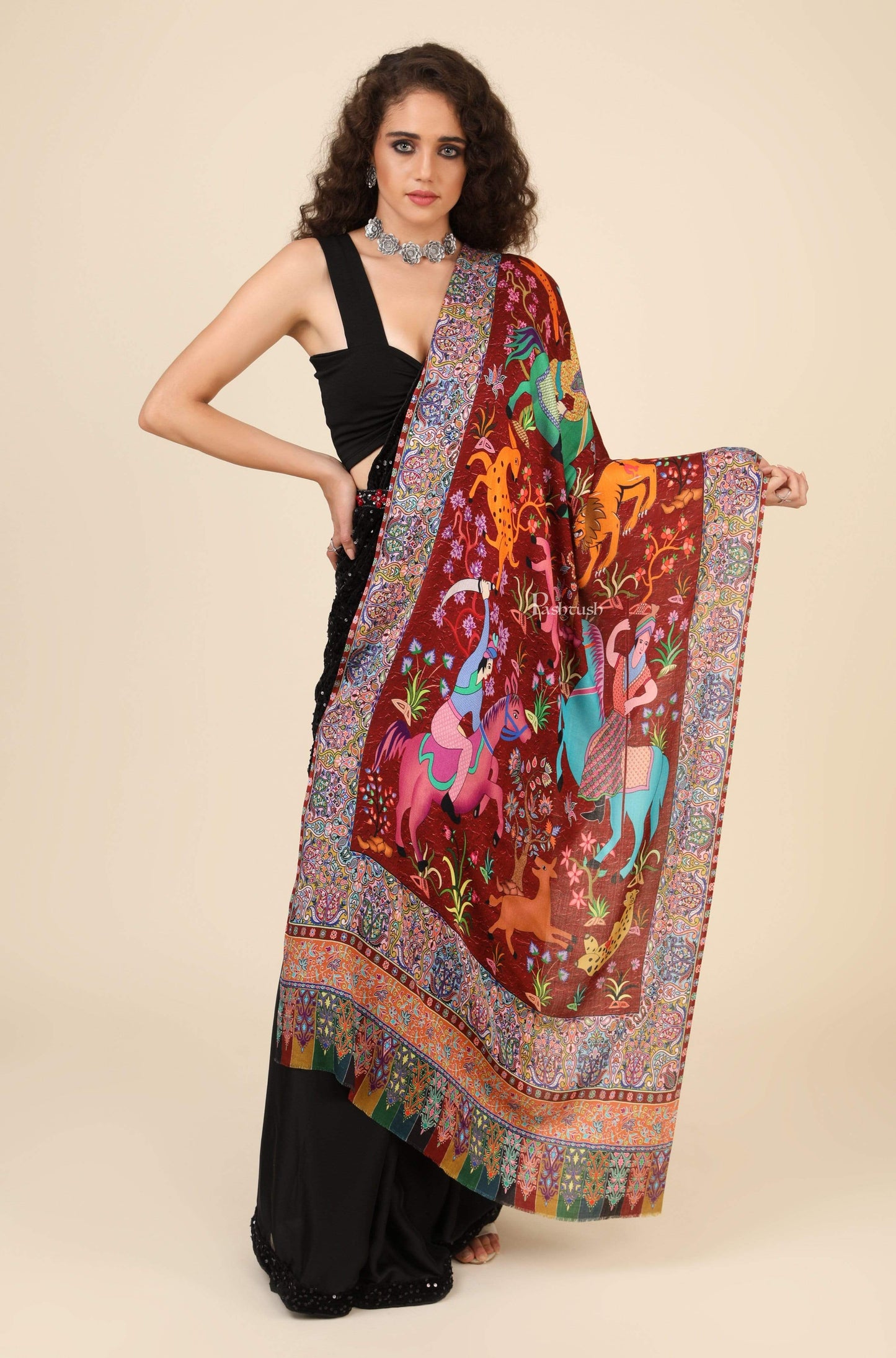 Pashtush India 70x200 Pashtush Women's Soft Bamboo Scarf, Casual Shawls, Stoles, Wraps (Soft Bamboo)