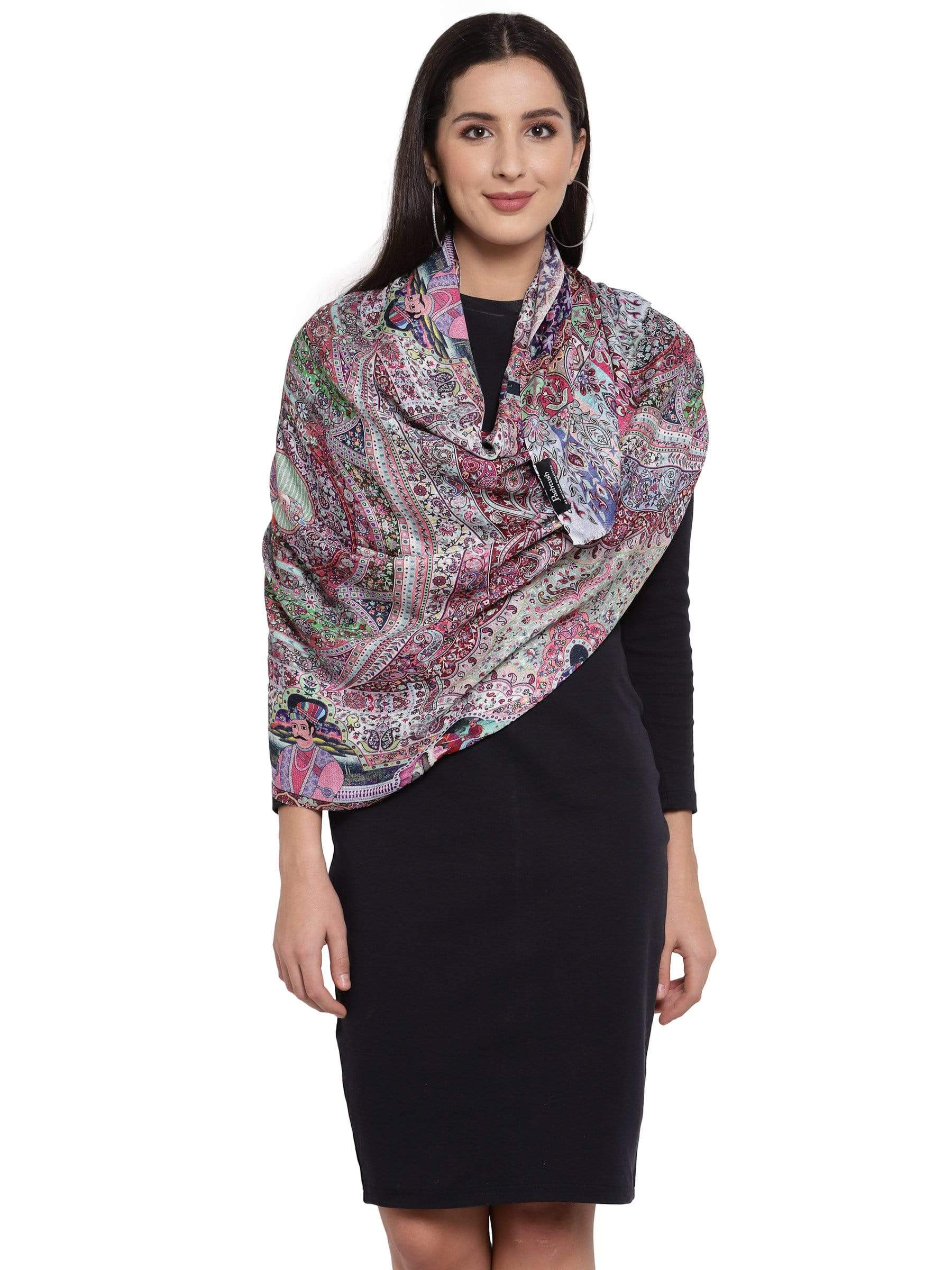 Pashtush India 70x200 Pashtush Women's Soft Bamboo Scarf, Casual Shawls, Stoles, Wraps (soft Bamboo) - Darbar