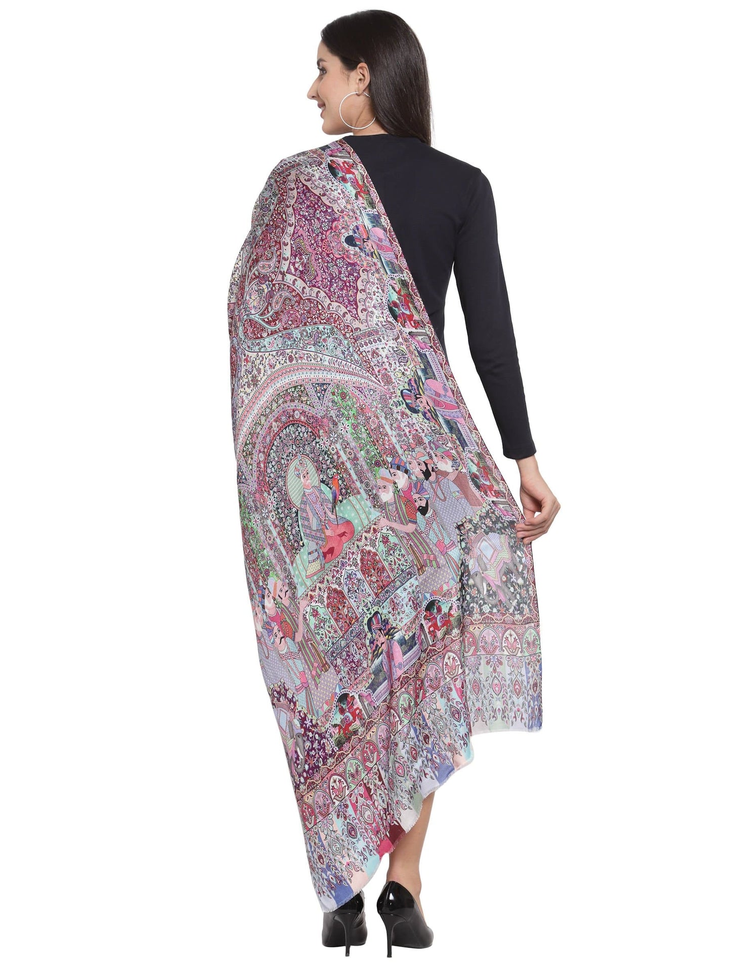 Pashtush India 70x200 Pashtush Women's Soft Bamboo Scarf, Casual Shawls, Stoles, Wraps (soft Bamboo) - Darbar
