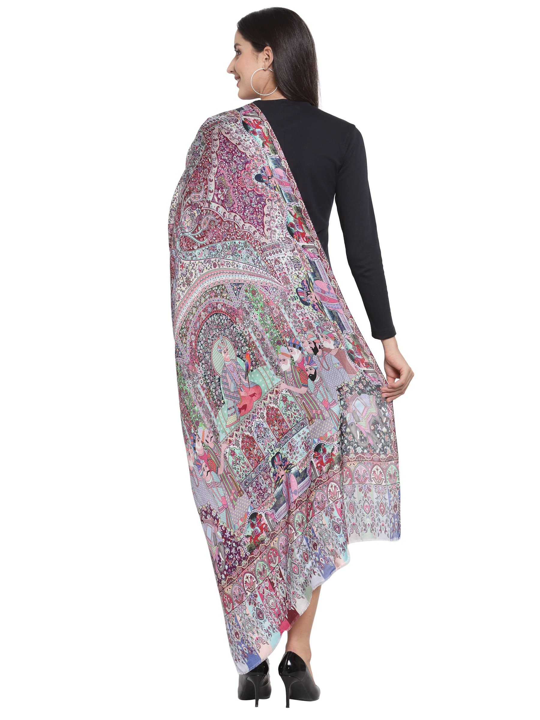 Pashtush India 70x200 Pashtush Women's Soft Bamboo Scarf, Casual Shawls, Stoles, Wraps (soft Bamboo) - Darbar
