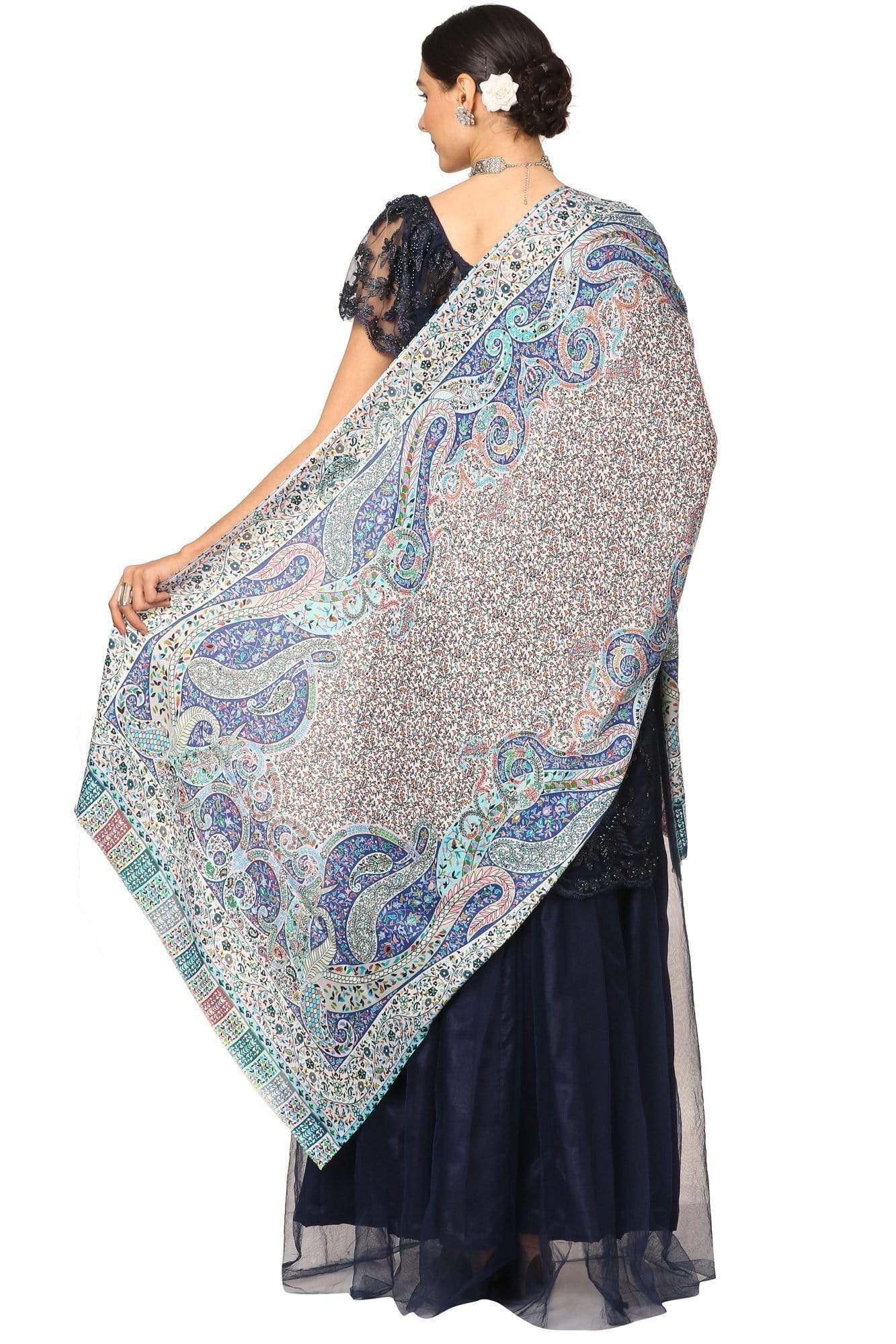 Pashtush India 70x200 Pashtush Women's Soft Bamboo Scarf, Casual Shawls, Stoles, Wraps (soft Bamboo) - Paisely Garden