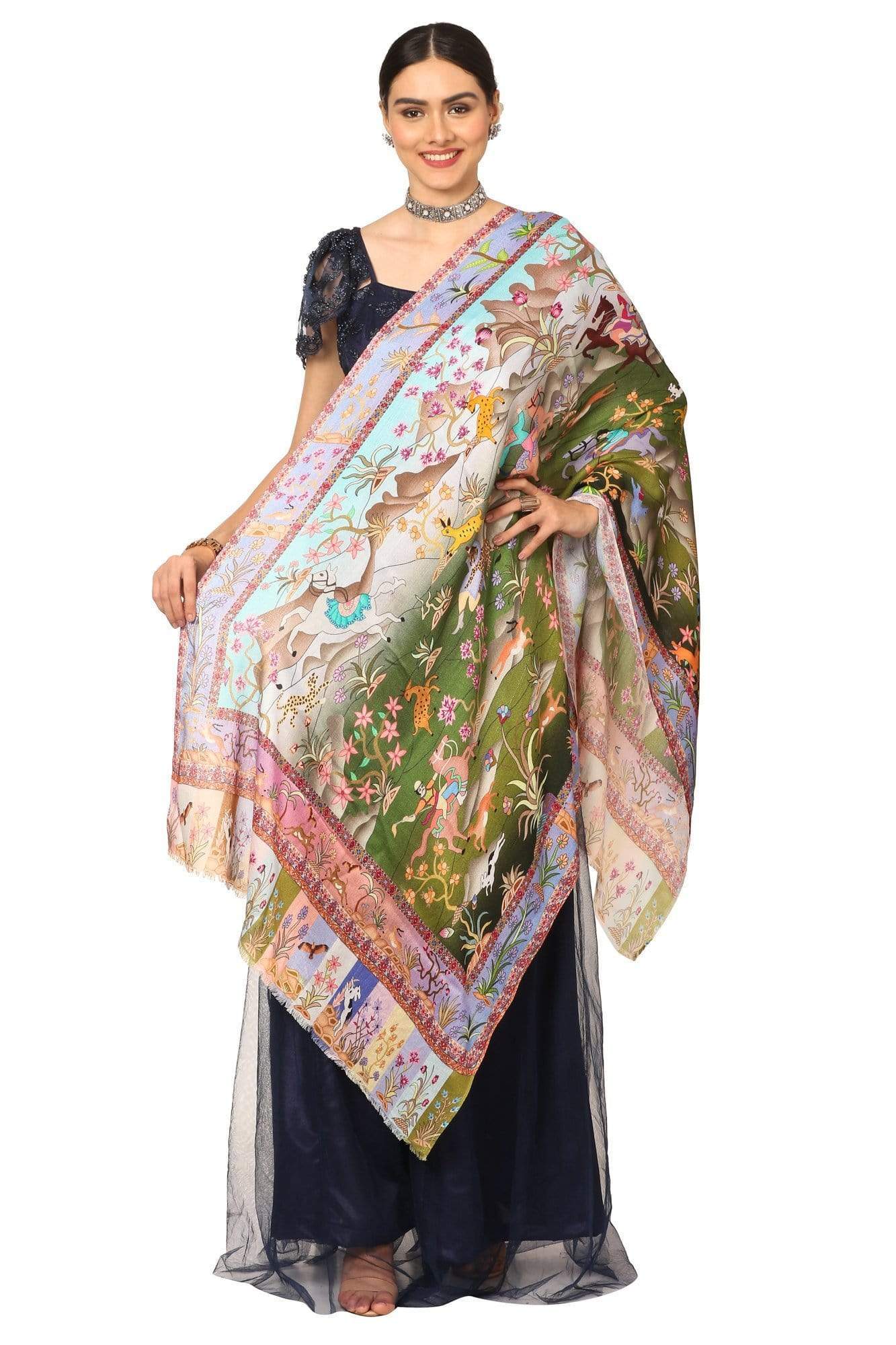 Pashtush India 70x200 Pashtush Women's Soft Bamboo Scarf, Casual Shawls, Stoles, Wraps (soft Bamboo) - Shikardar