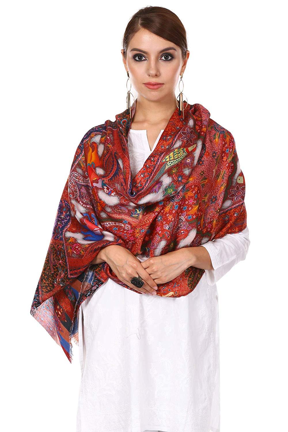 Pashtush Shawl Store Stole Pashtush Women's Soft Bamboo Scarf, Casual Stole, Multicolored