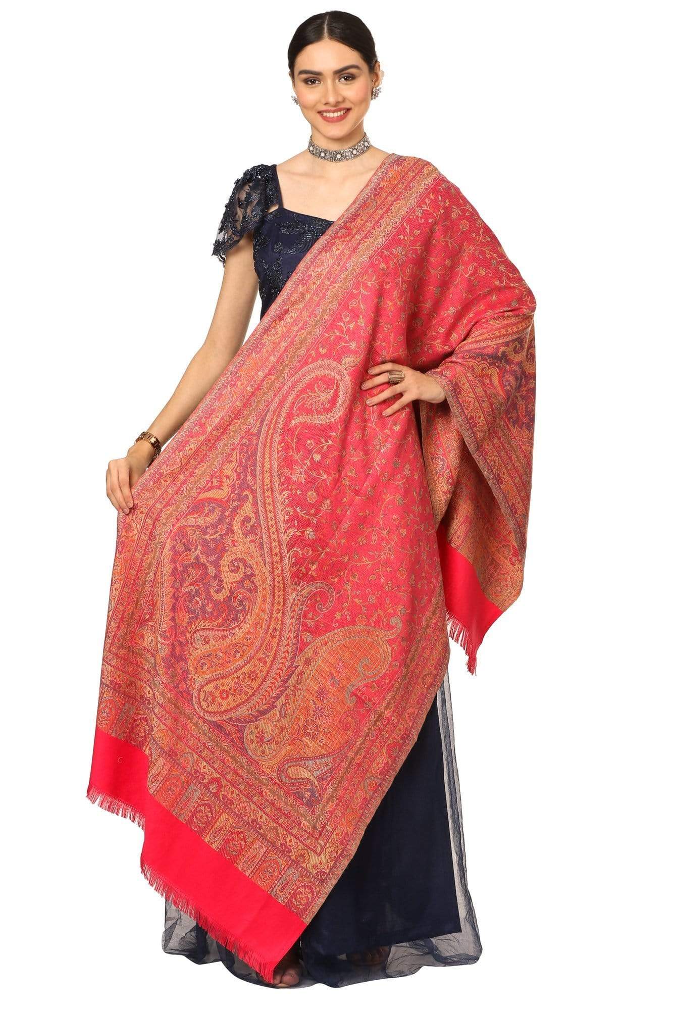 Pashtush India Stole Pashtush Women's Soft Bamboo Scarf, Casual Shawls, Stoles, Wraps (size 28 x 80 inches) - Pink