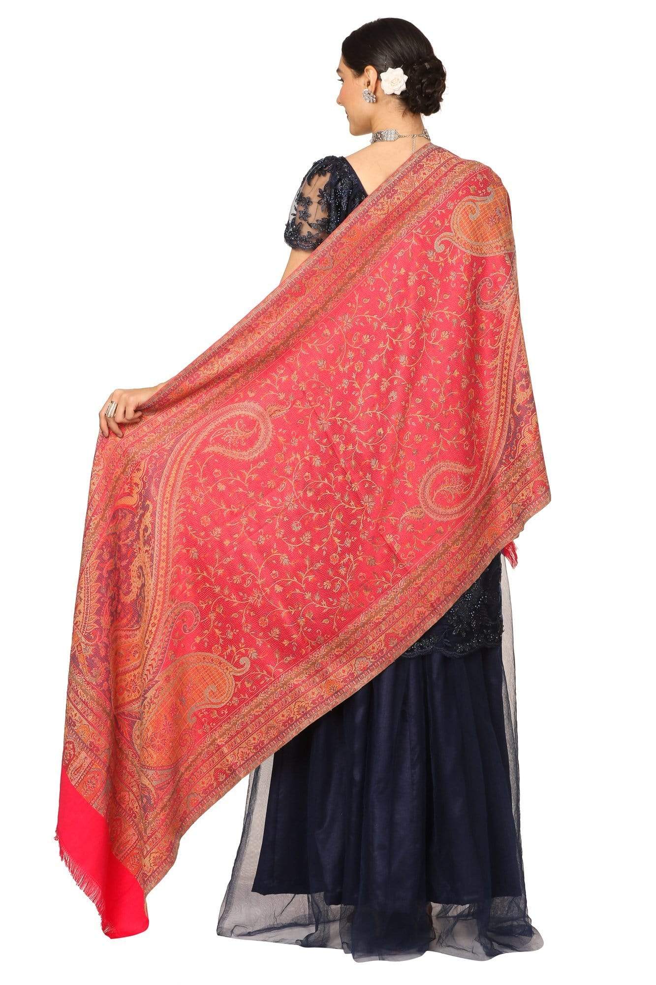 Pashtush India Stole Pashtush Women's Soft Bamboo Scarf, Casual Shawls, Stoles, Wraps (size 28 x 80 inches) - Pink