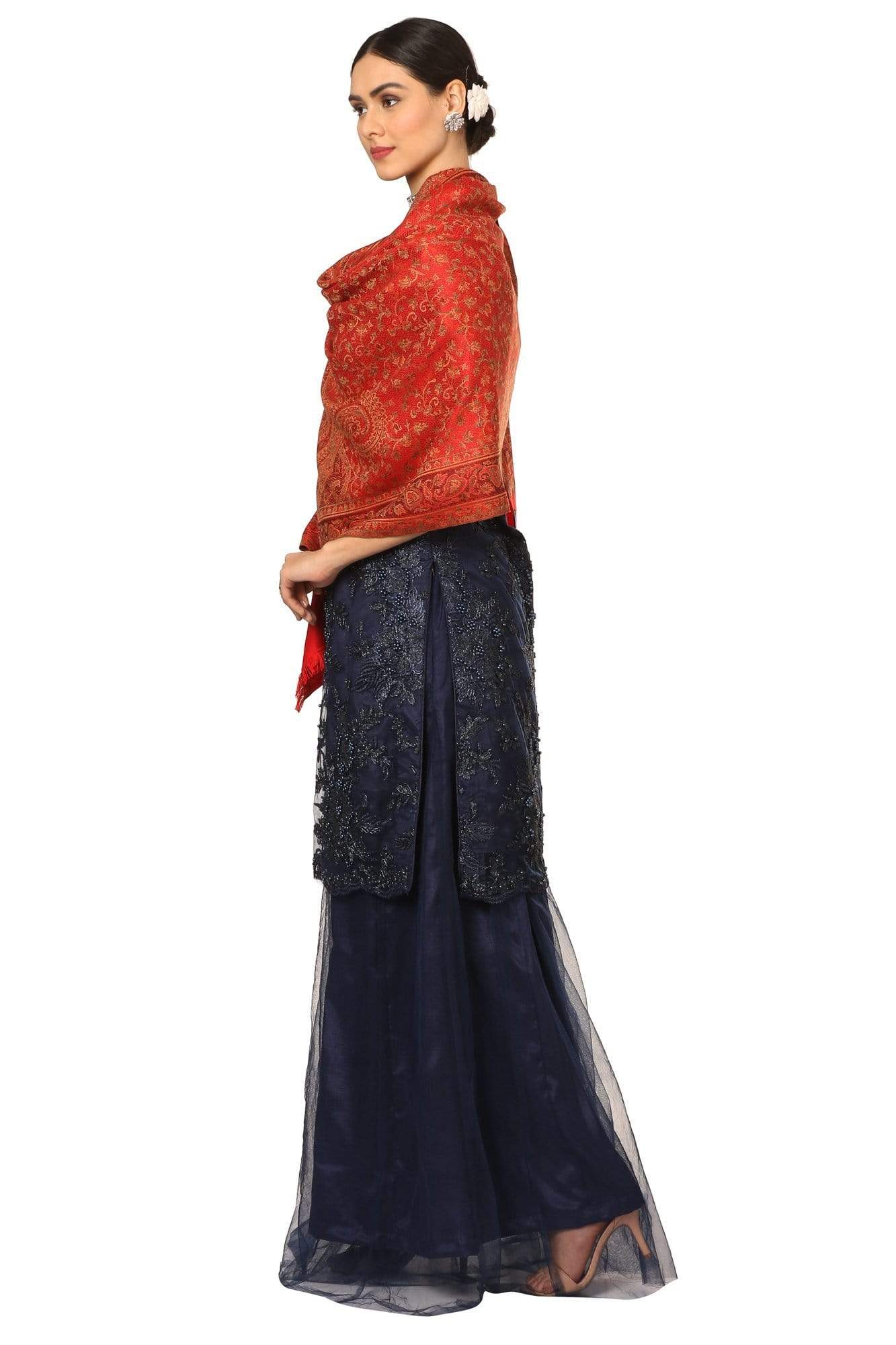 Pashtush India Stole Pashtush Women's Soft Bamboo Scarf, Casual Shawls, Stoles, Wraps (size 28 x 80 inches) - Red