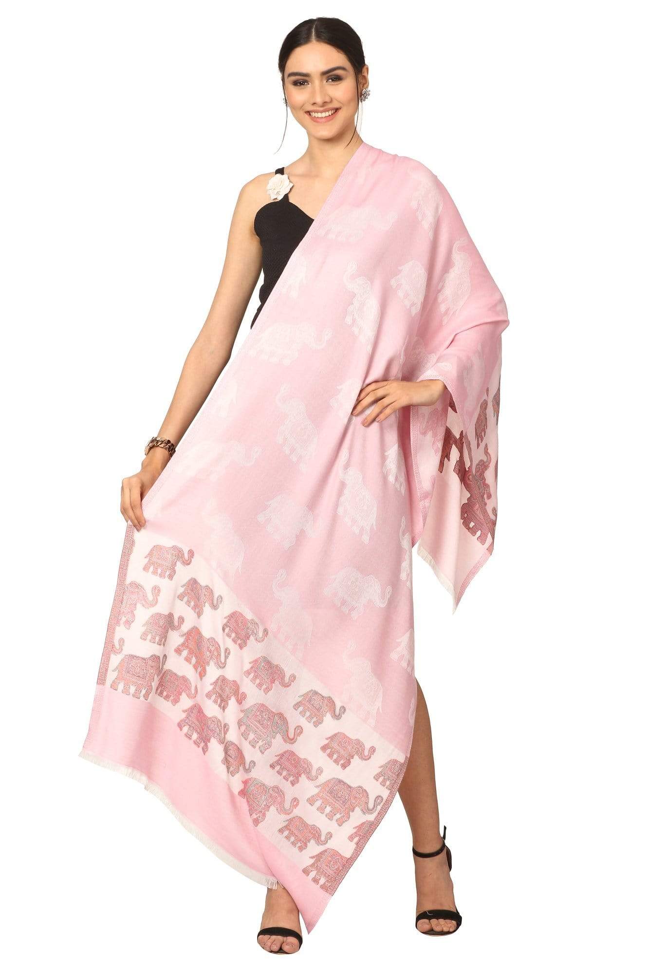 Pashtush India Shawl Pashtush Women's Soft Bamboo Scarf, Casual Shawls, Stoles, Wraps (size 28 x 80 inches) - Pink