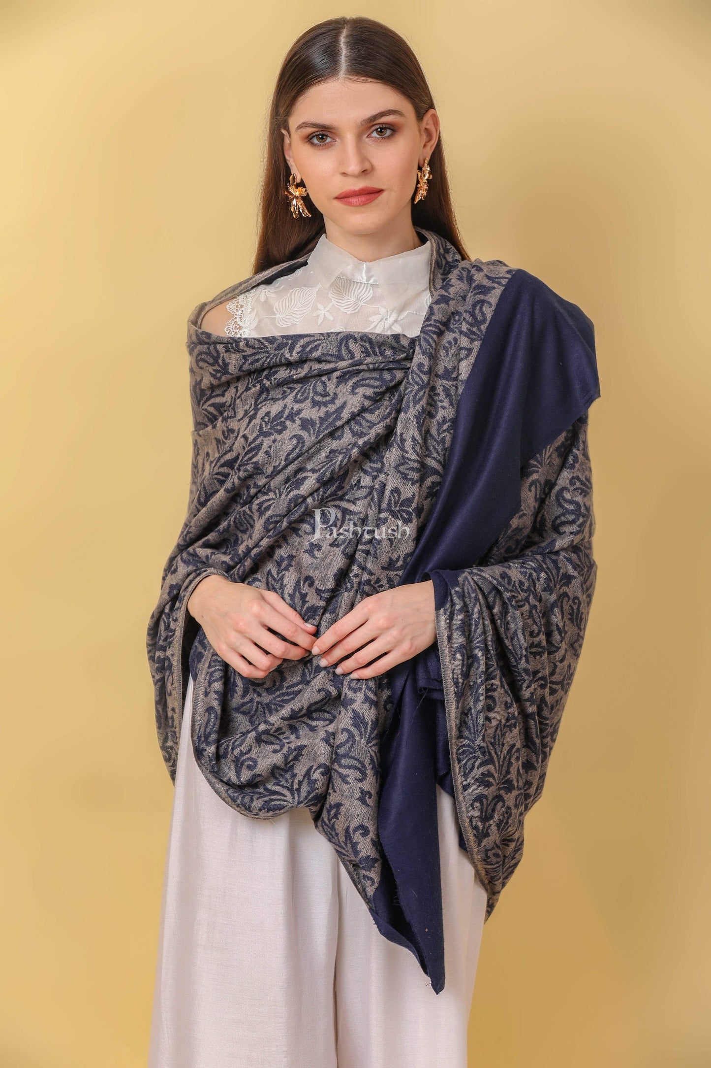 Pashtush India 100x200 Pashtush Women's Soft Bamboo Shawl, Thick and Warm