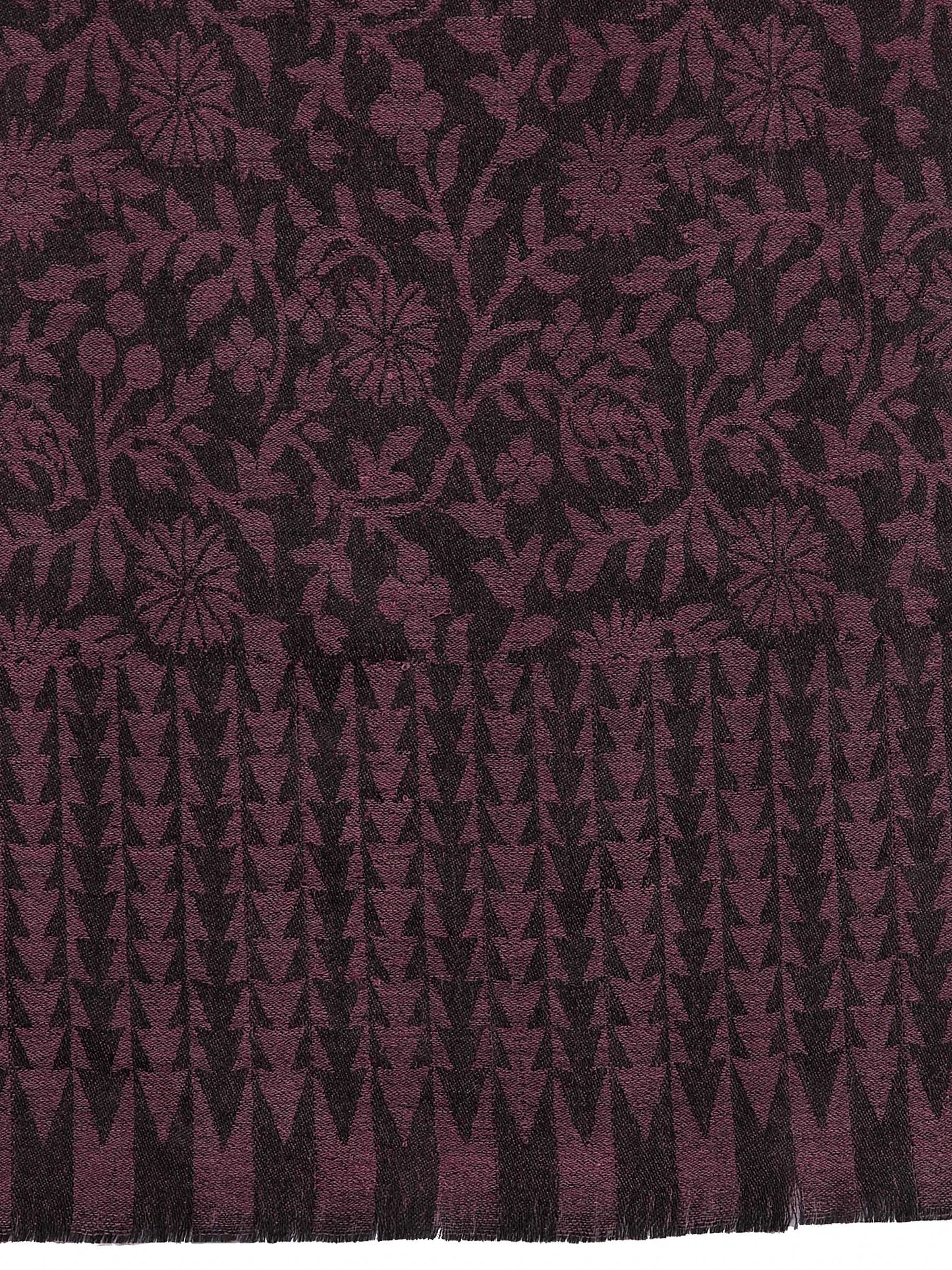 Pashtush India 70x200 Pashtush Women's Soft Fine Wool Floral Scarf, Soft And Warm