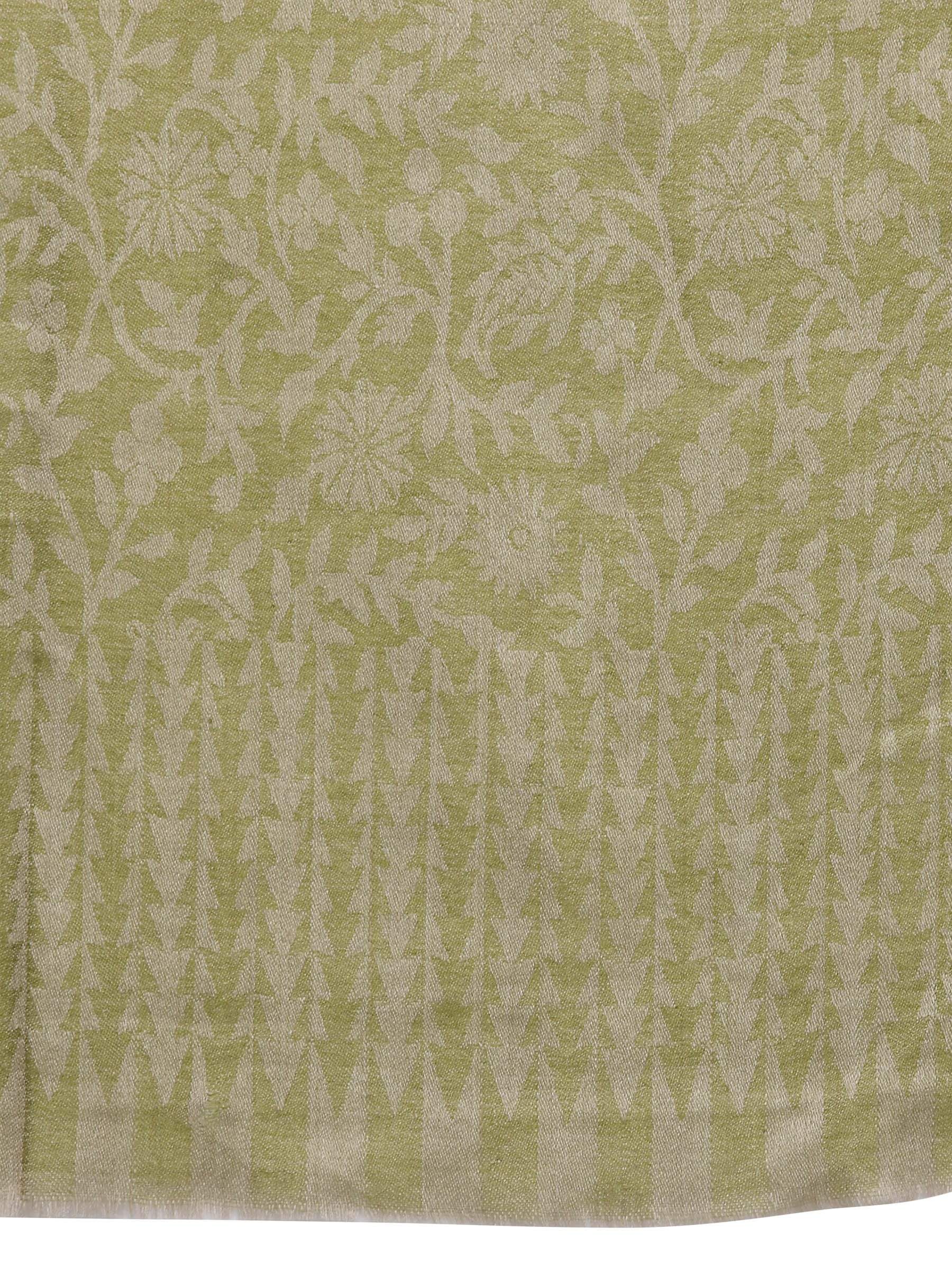 Pashtush India 70x200 Pashtush Women's Soft Fine Wool Floral Scarf, Soft and Warm, Emerald Green