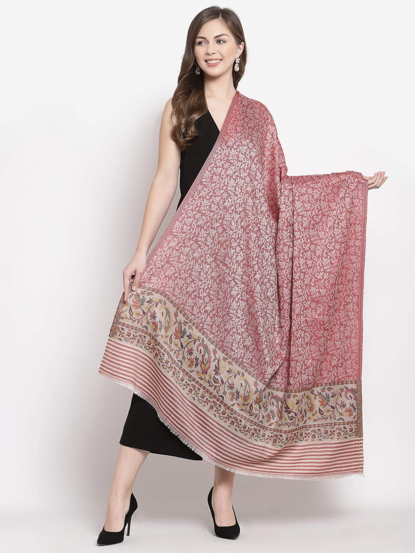 Pashtush India 100x200 Pashtush Women's Soft Wool Cashmere Blended Shawl, Kaani Palla