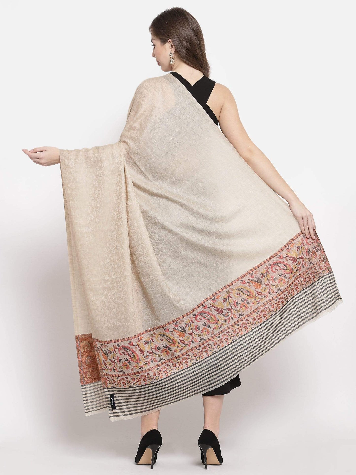 Pashtush India 100x200 Pashtush Women's Soft Wool Cashmere Blended Shawl, Kaani Palla
