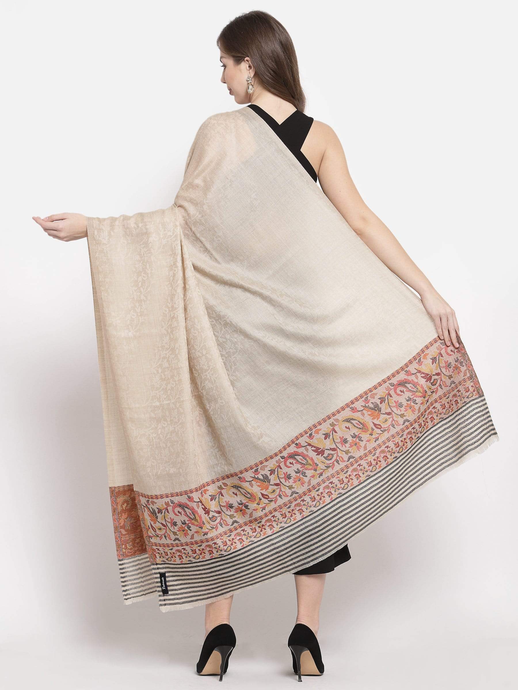 Pashtush India 100x200 Pashtush Women's Soft Wool Cashmere Blended Shawl, Kaani Palla