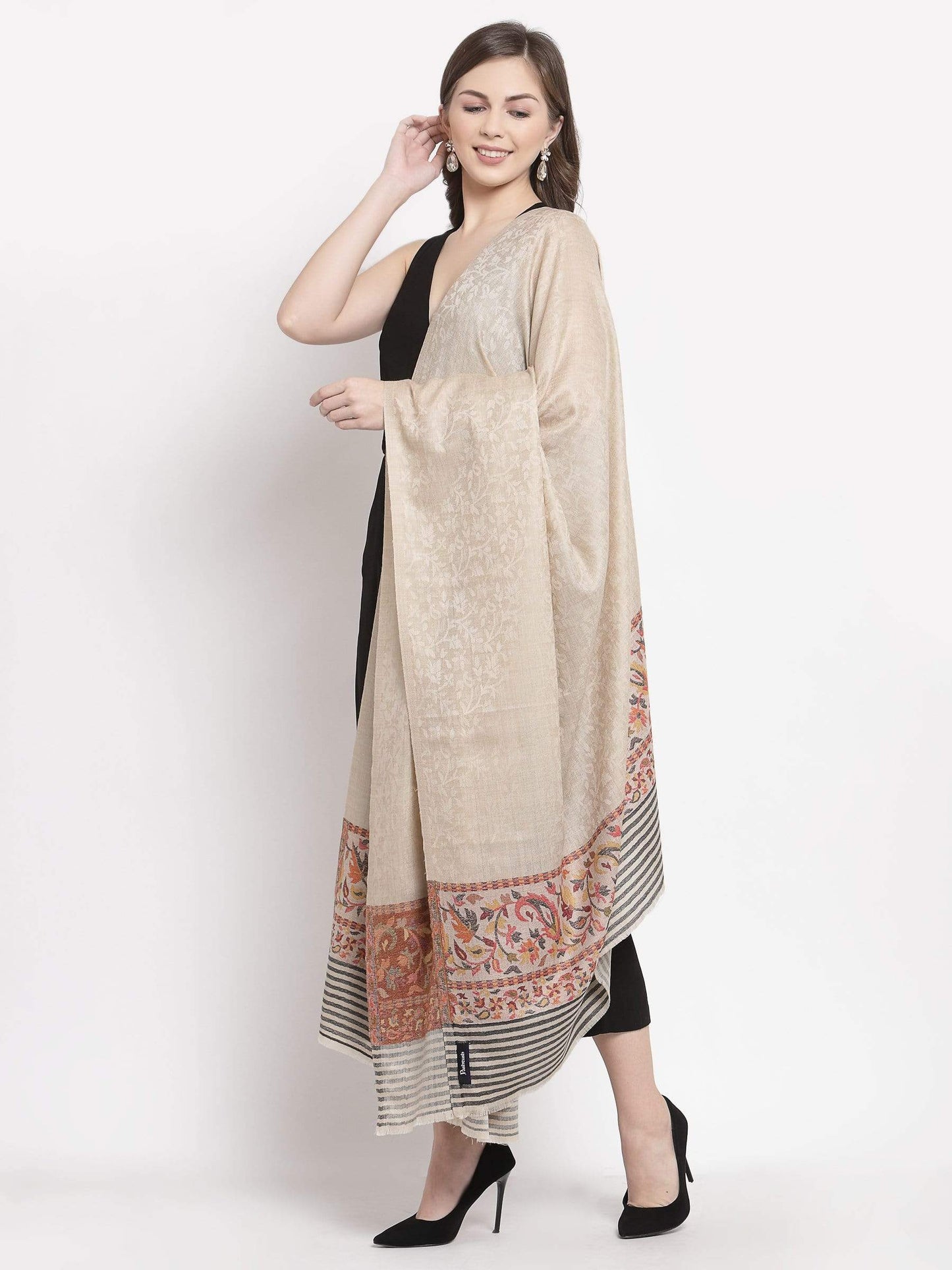 Pashtush India 100x200 Pashtush Women's Soft Wool Cashmere Blended Shawl, Kaani Palla