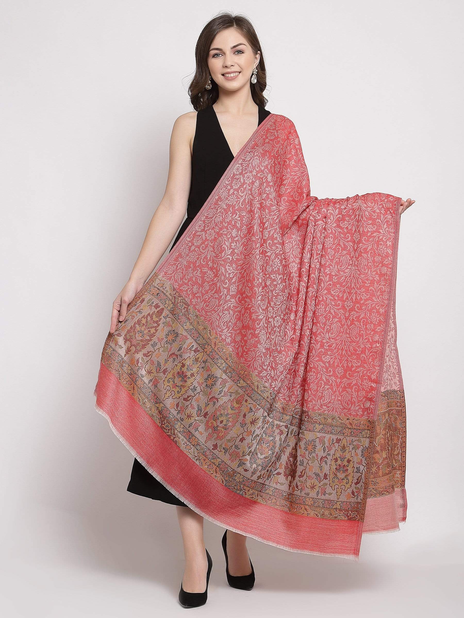 Pashtush India 100x200 Pashtush Women's Soft Wool Cashmere Blended Shawl, Kaani Palla