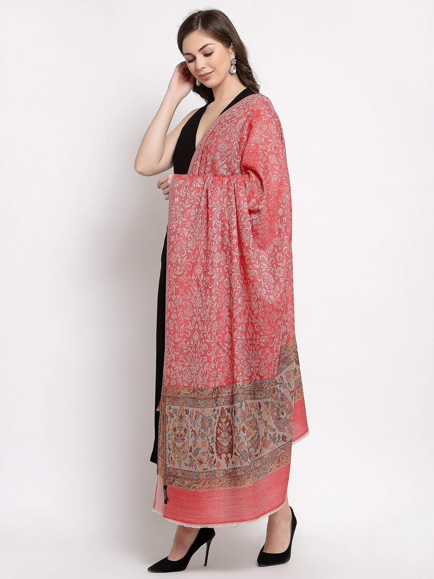 Pashtush India 100x200 Pashtush Women's Soft Wool Cashmere Blended Shawl, Kaani Palla