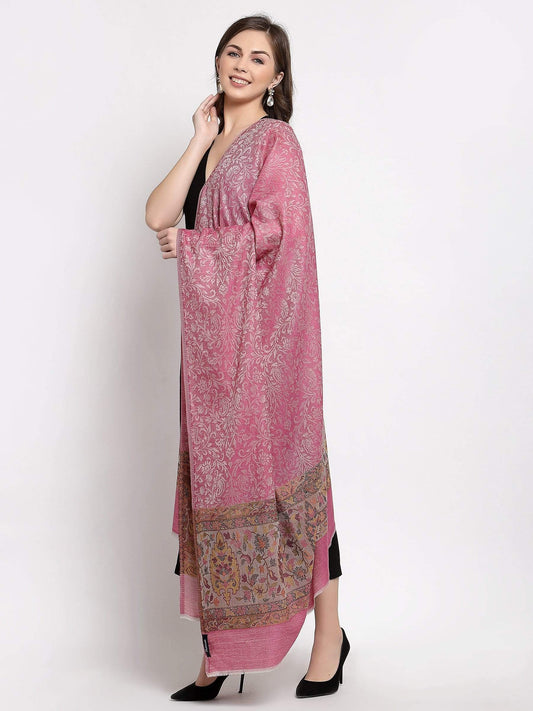 Pashtush India 100x200 Pashtush Women's Soft Wool Cashmere Blended Shawl, Kaani Palla, fuchsia
