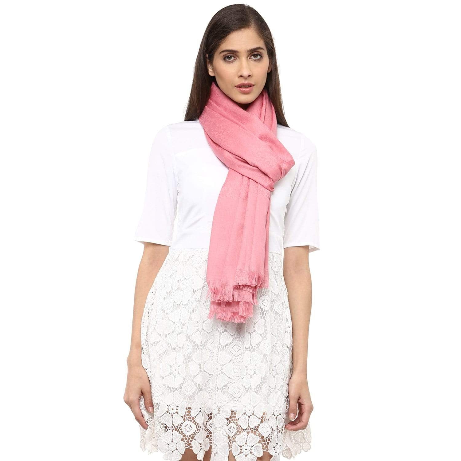 Pashtush Store Shawl Pashtush Women's Soft Wool Shawl, Baby Pink
