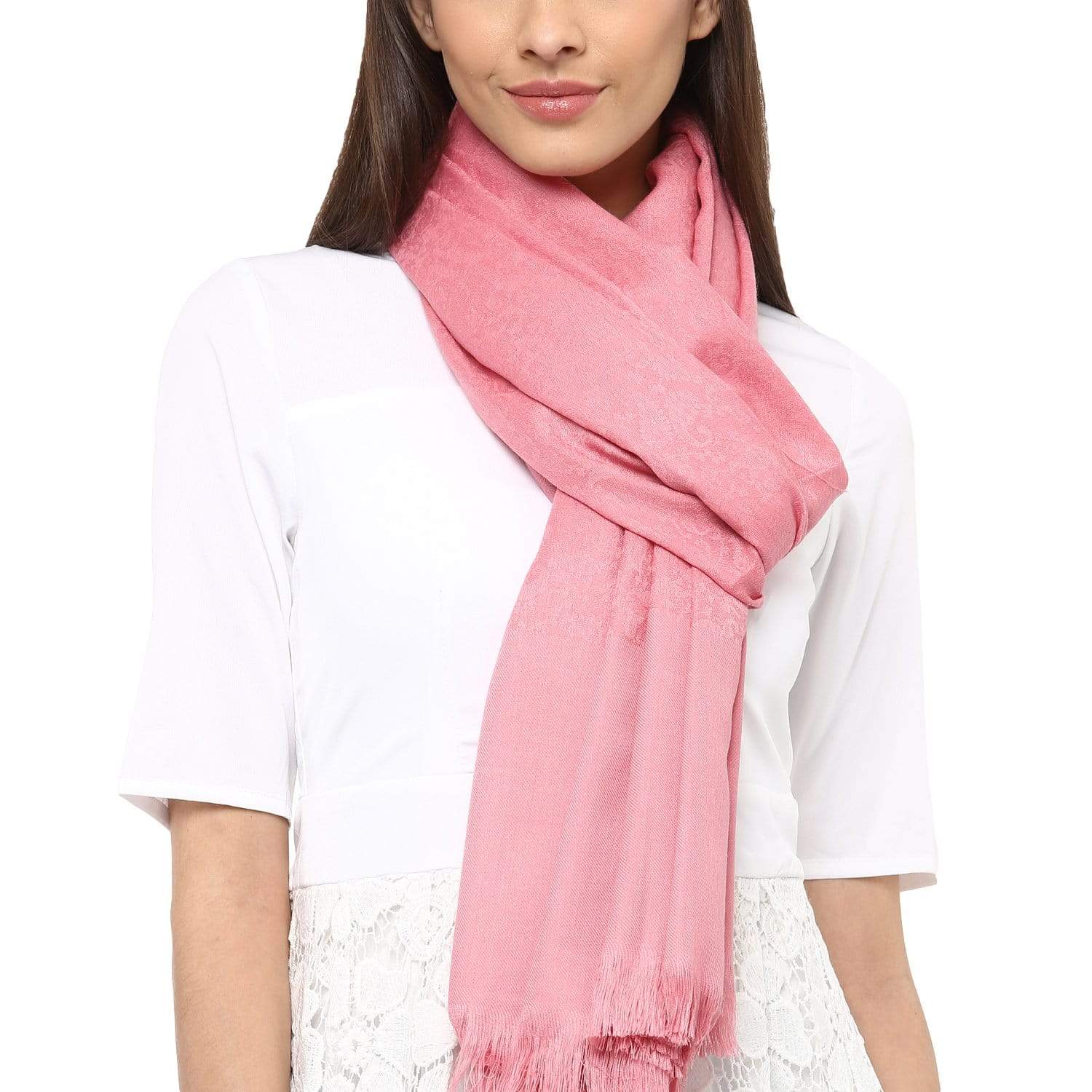 Pashtush Store Shawl Pashtush Women's Soft Wool Shawl, Baby Pink