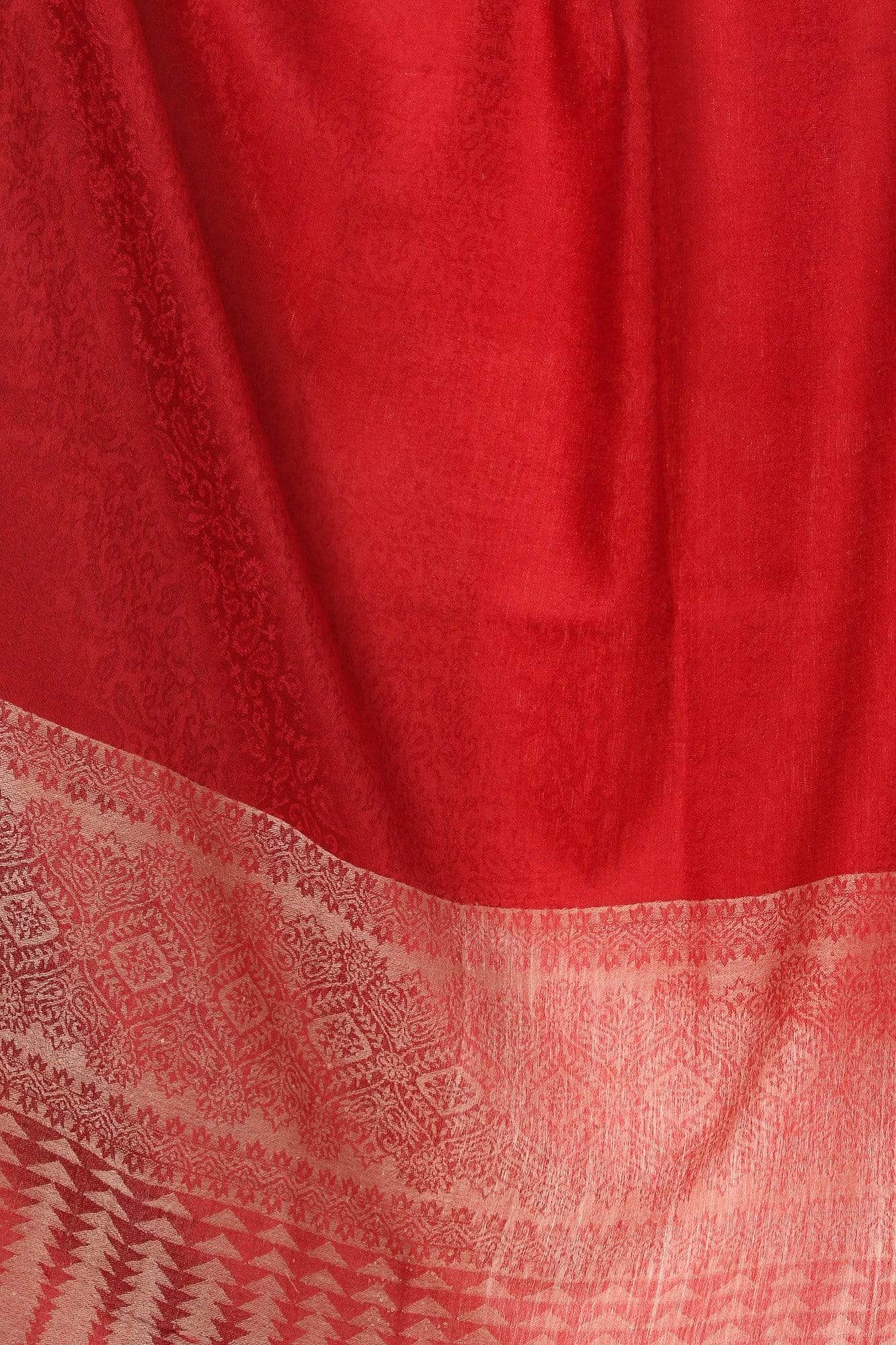 Pashtush India Shawl Pashtush Women's Wool Ultra Soft Fine Wool Cashmere Blended Shawl with Paiseley Weave (40 x 80 Inches) - Crimson