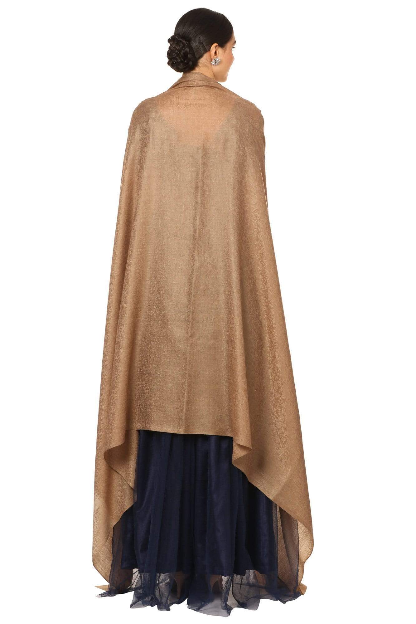Pashtush India 114x228 Pashtush Women's Wool Ultra Soft Fine Wool Cashmere Blended Shawl -  Taupe