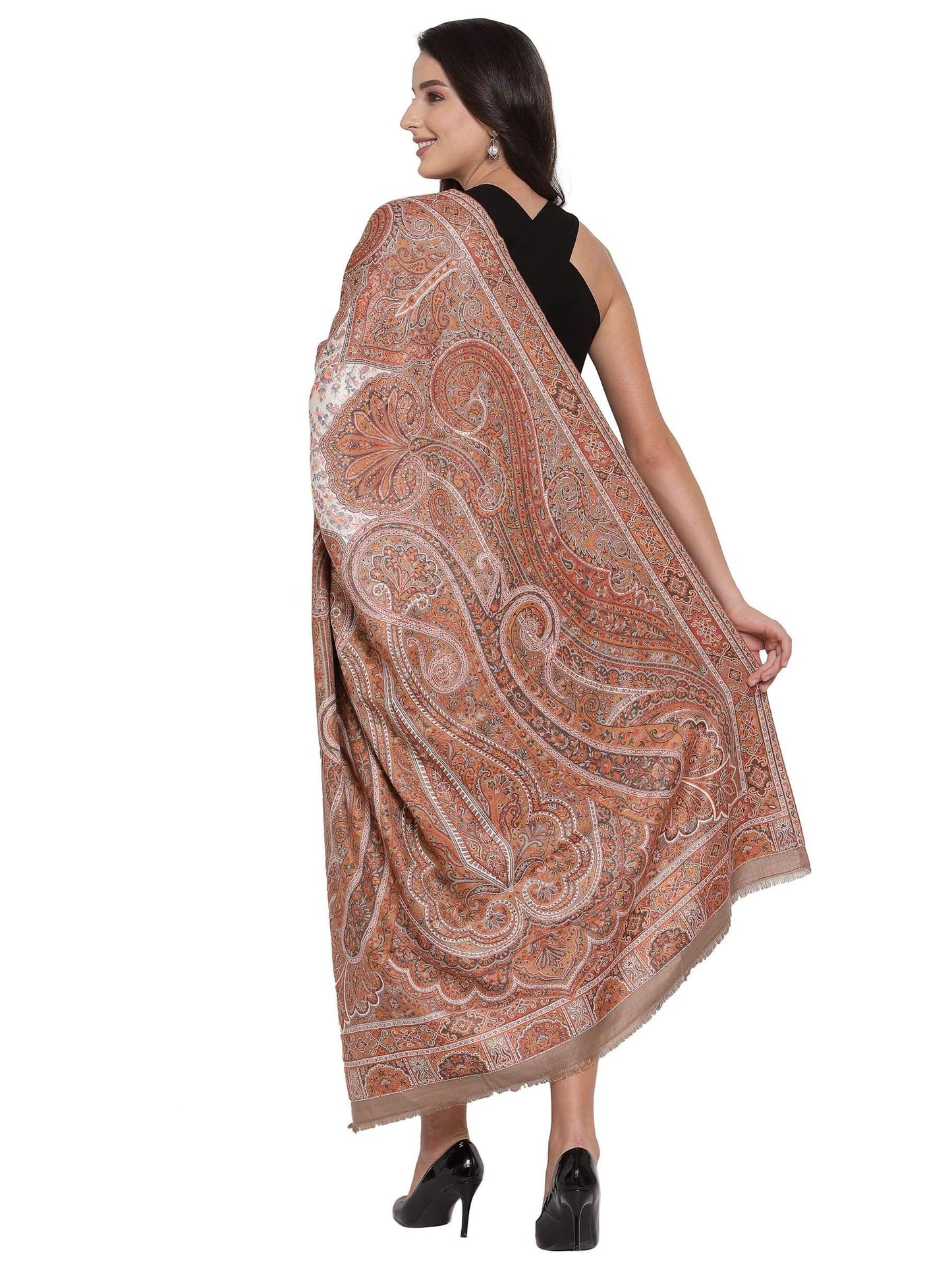 Pashtush India 100x200 Pashtush Womens Antique Heritage Design, Jamawar Ethnic Shawl