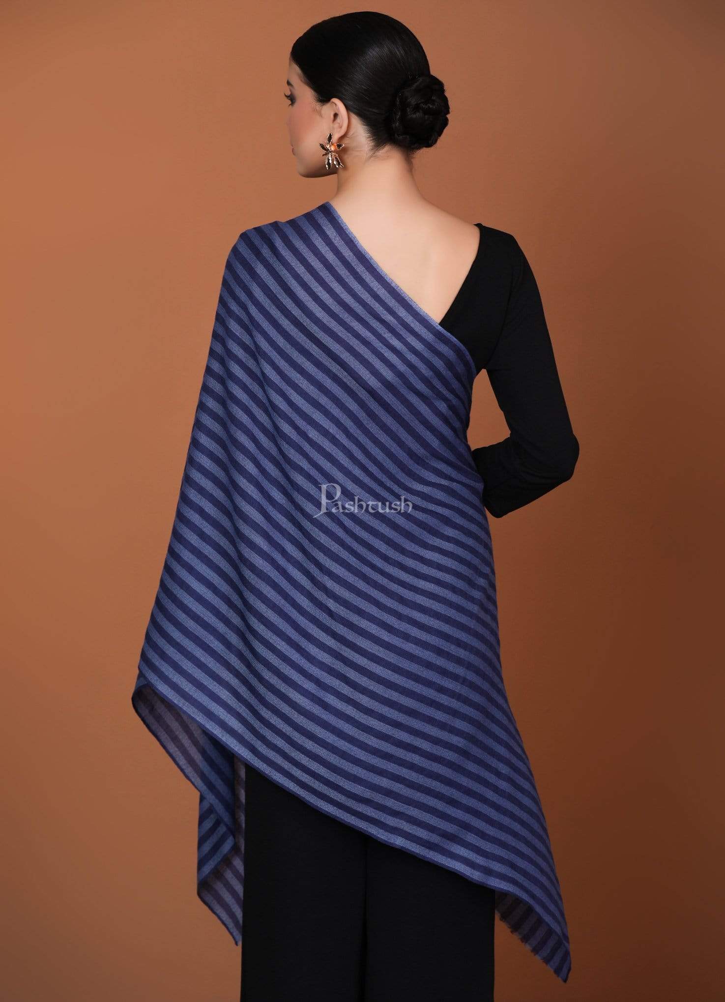 Pashtush Store Stole Pashutsh Womens Cashmere Wool Scarf, Spruce Blue