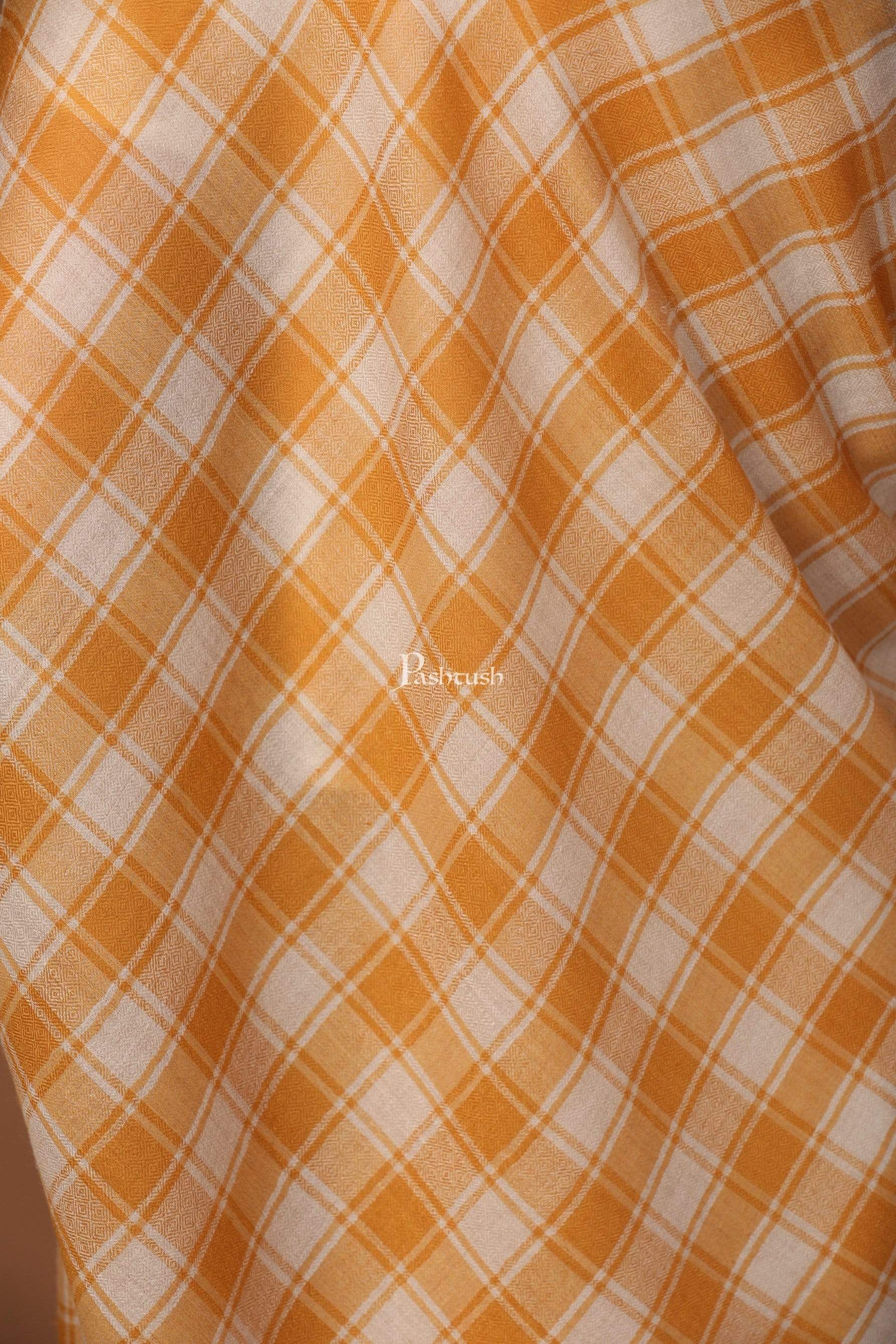 Pashtush Store Shawl Pashtush Womens Check Shawl, Ultra Soft and Warm, Fine Wool