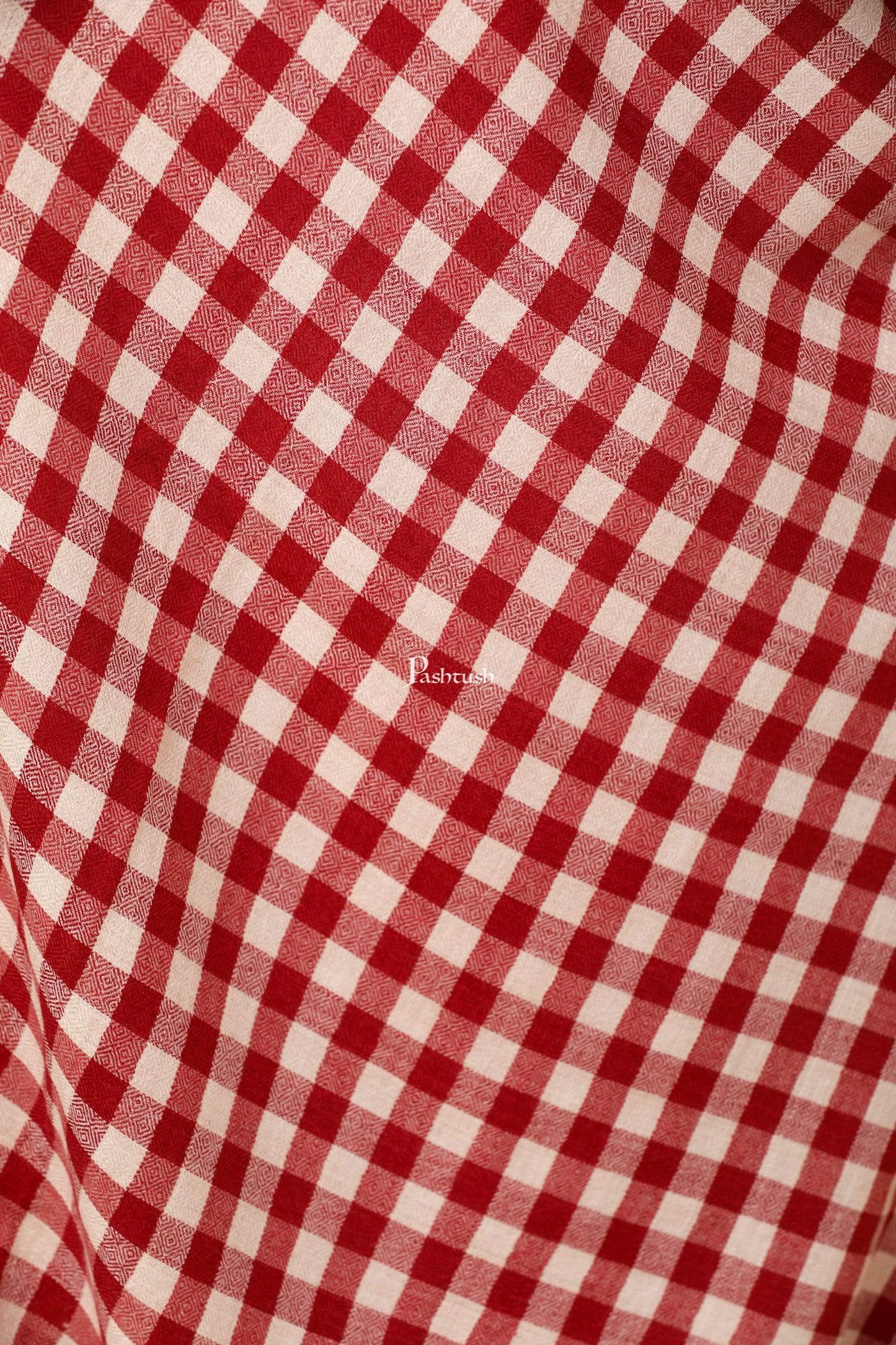 Pashtush Store Shawl Pashtush Womens Check Shawl, Ultra soft Wool, Full Size