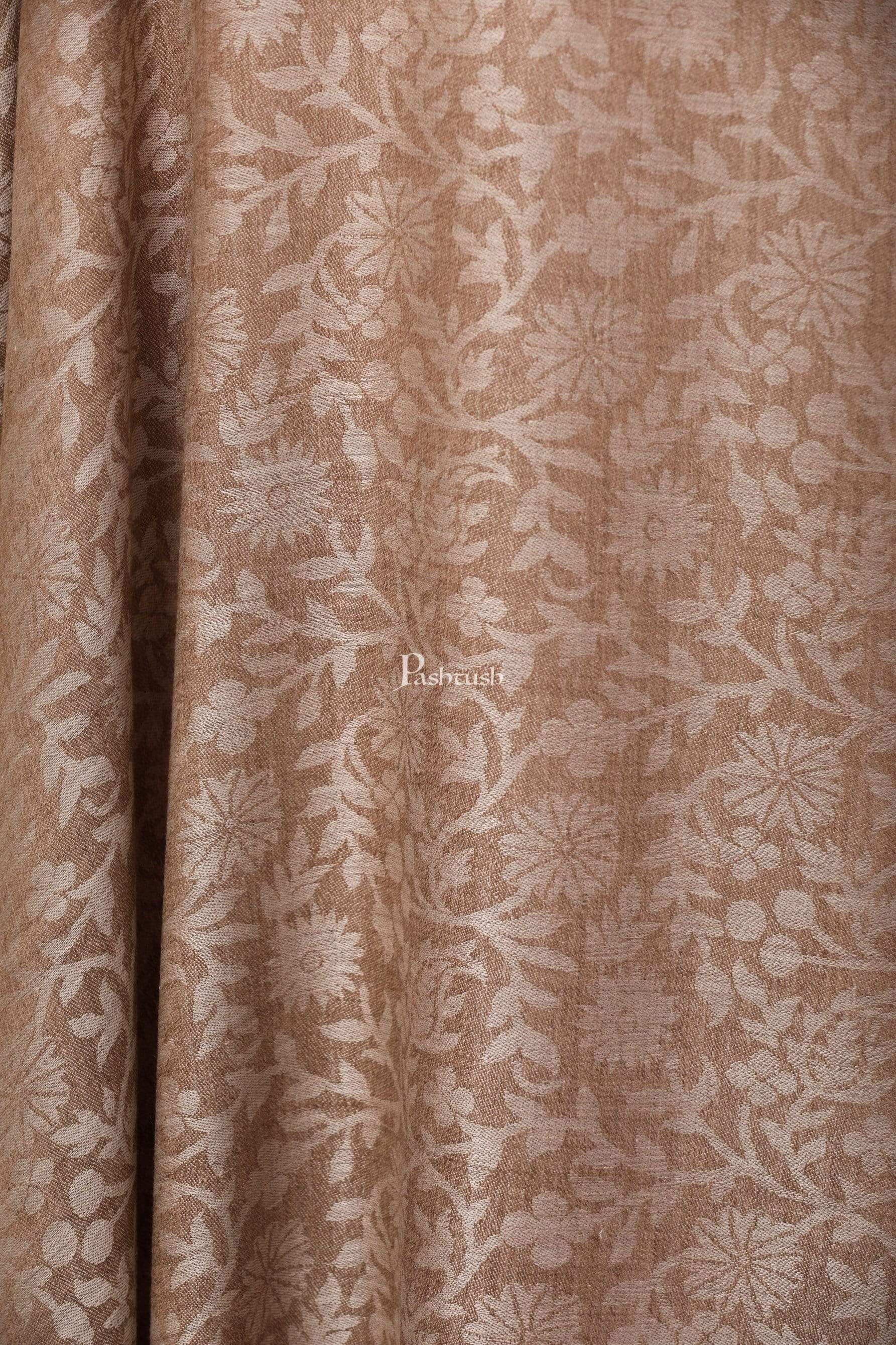 Pashtush Shawl Store Shawl Pashtush Womens Extra Fine WooL Shawl, Jacquard, Soft, Warm and Ultra Light Weight