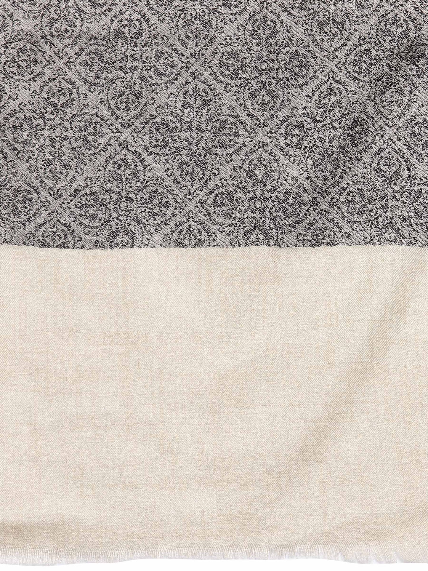 Pashtush India 114x228 Pashtush Womens Extra Fine Wool Shawl, Jacquard, Soft, Warm And Ultra Light Weight