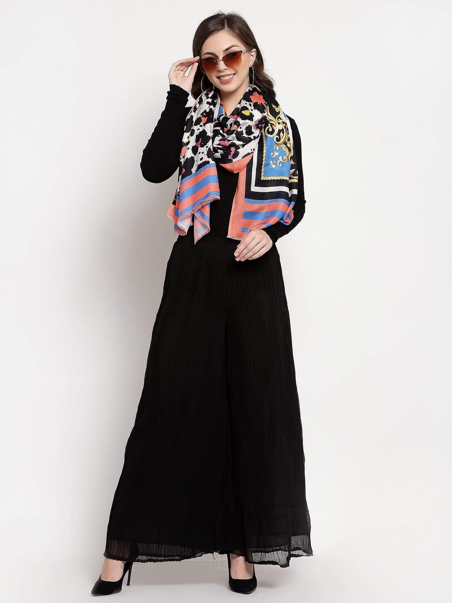 Pashtush India 70x200 Pashtush Womens Extra Soft, Printed Bamboo Scarf
