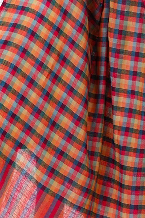 Pashtush Store Shawl Pashtush Womens Fine Wool Checkered Shawl, Multicoloured