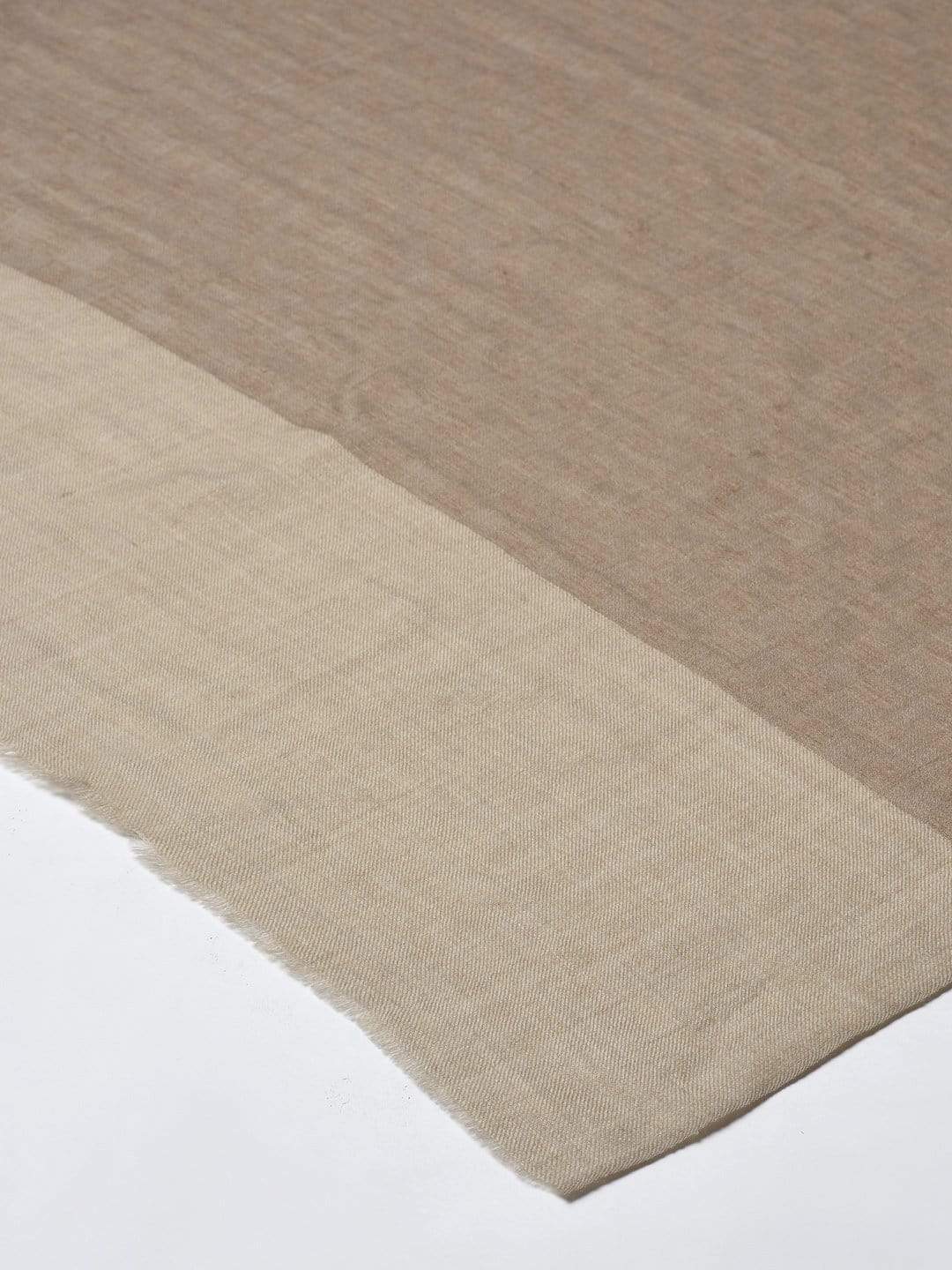 Pashtush India 100x200 Pashtush Women Beige Checked Designer Stole