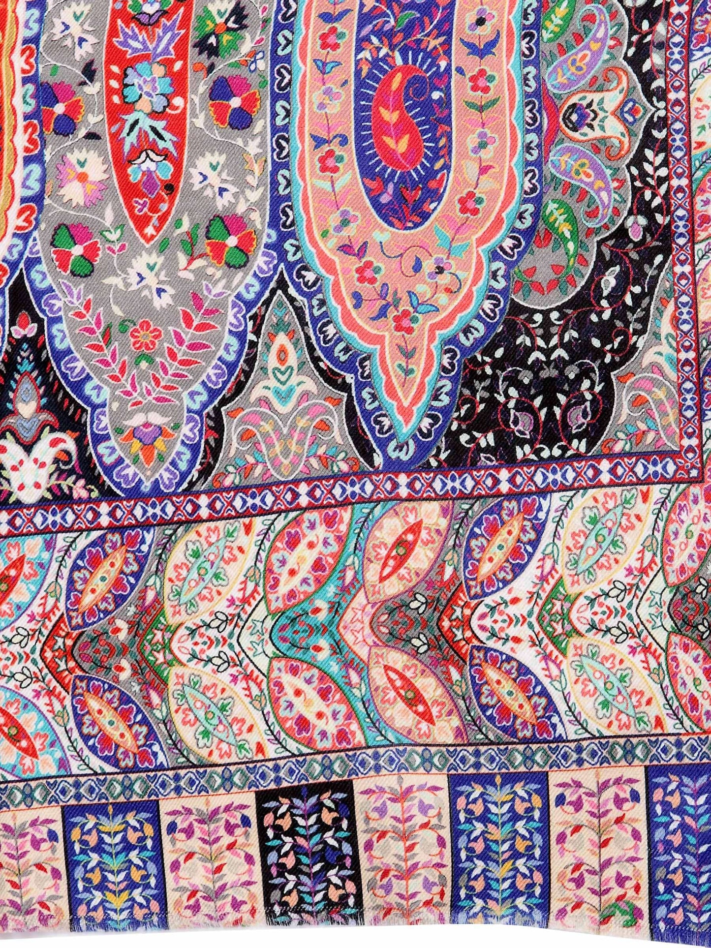 Pashtush India 100x200 Pashtush Womens Fine Wool Kalamkari Printed Shawl, Soft and warm