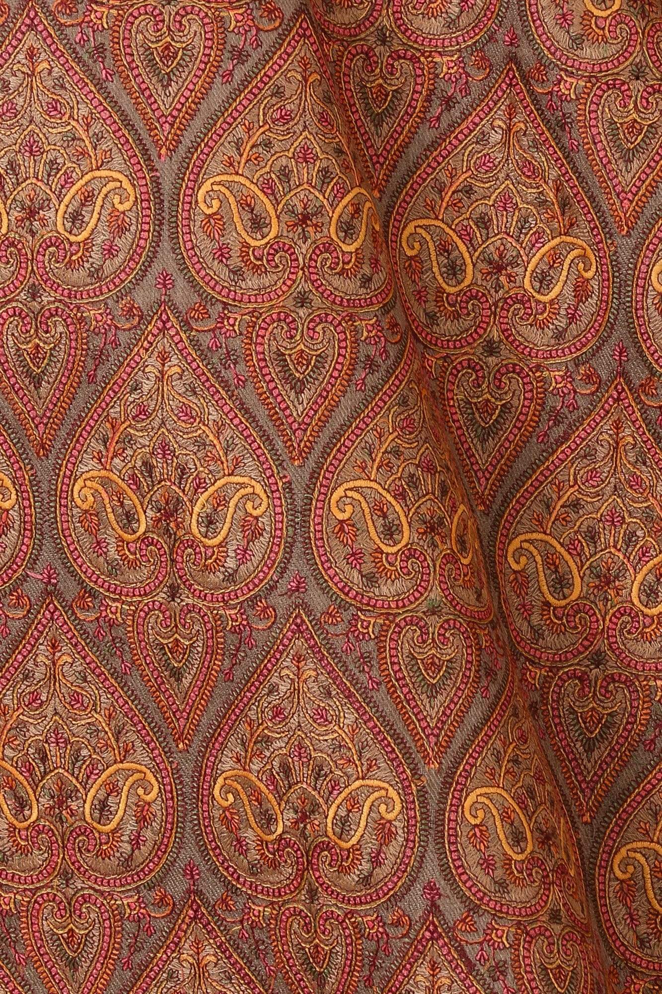 Pashtush India Shawl Pashtush Fine Wool , kashmiri Sozni embroidery shawl