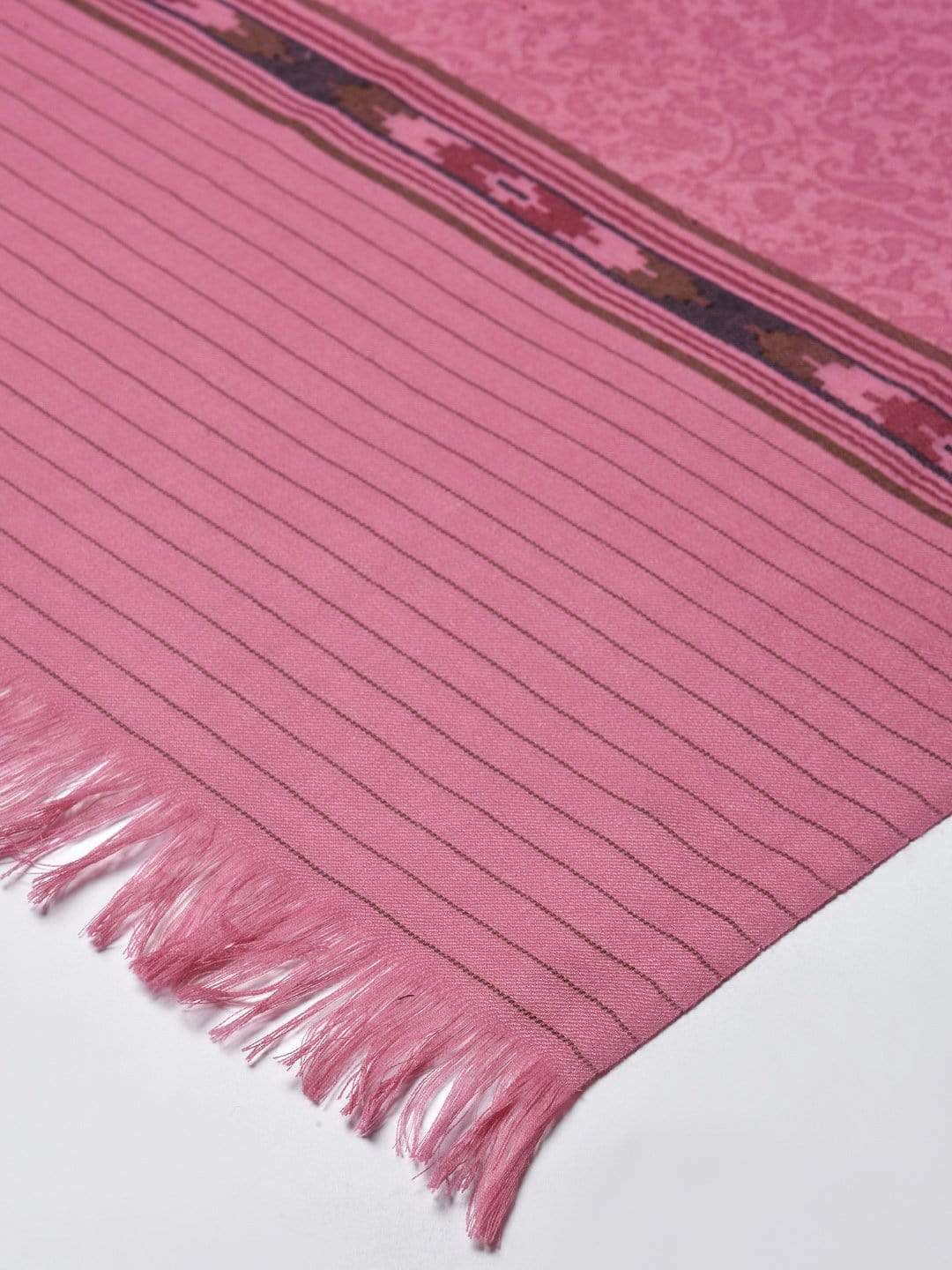 Pashtush India 100x200 Pashtush Womens Fine Wool Kullu Weave Shawl, Soft and Warm, Pink