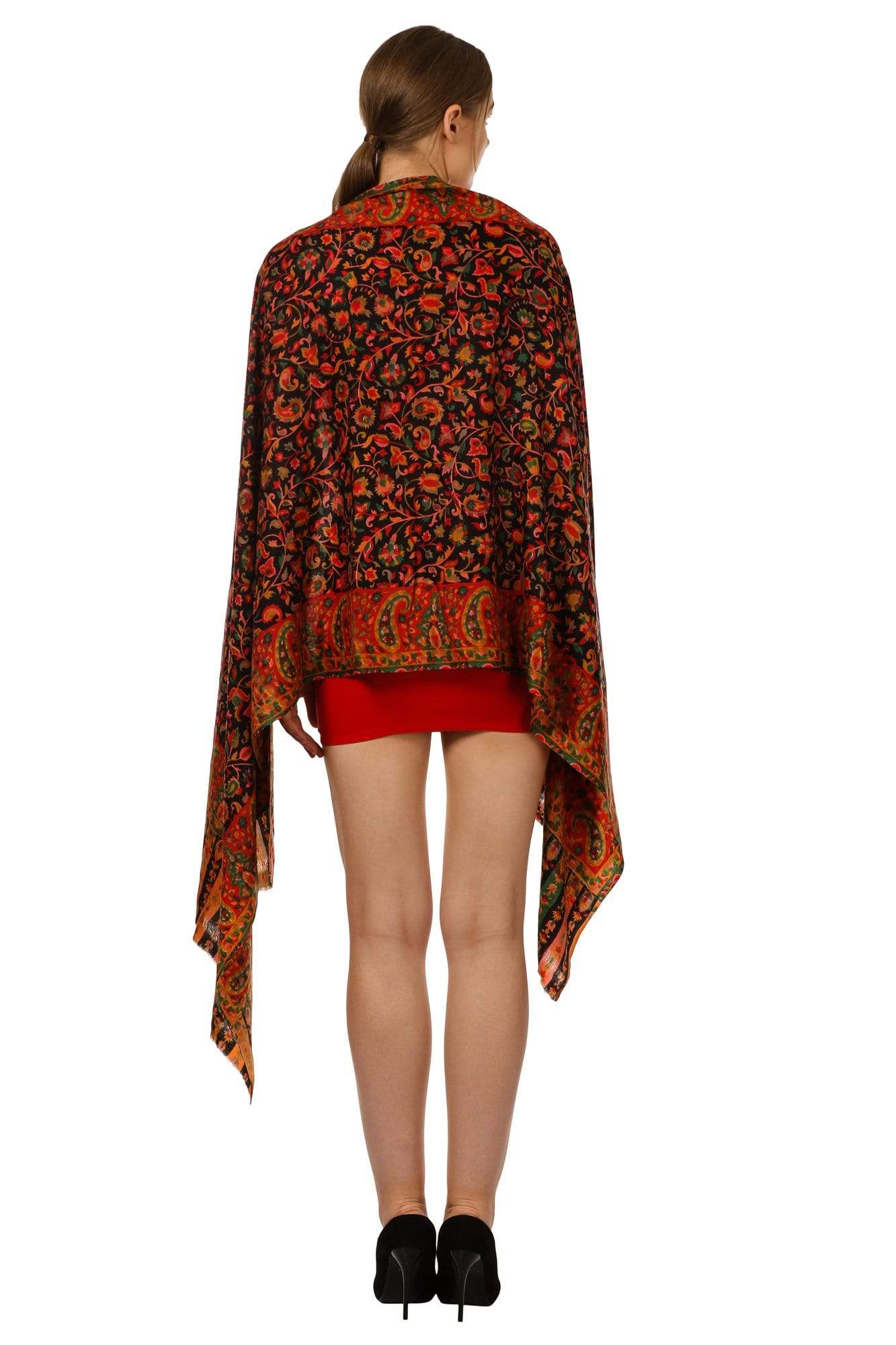 Pashtush India Shawl Pashtush Womens Fine Wool Pashmina Blended Printed Stole Scarf