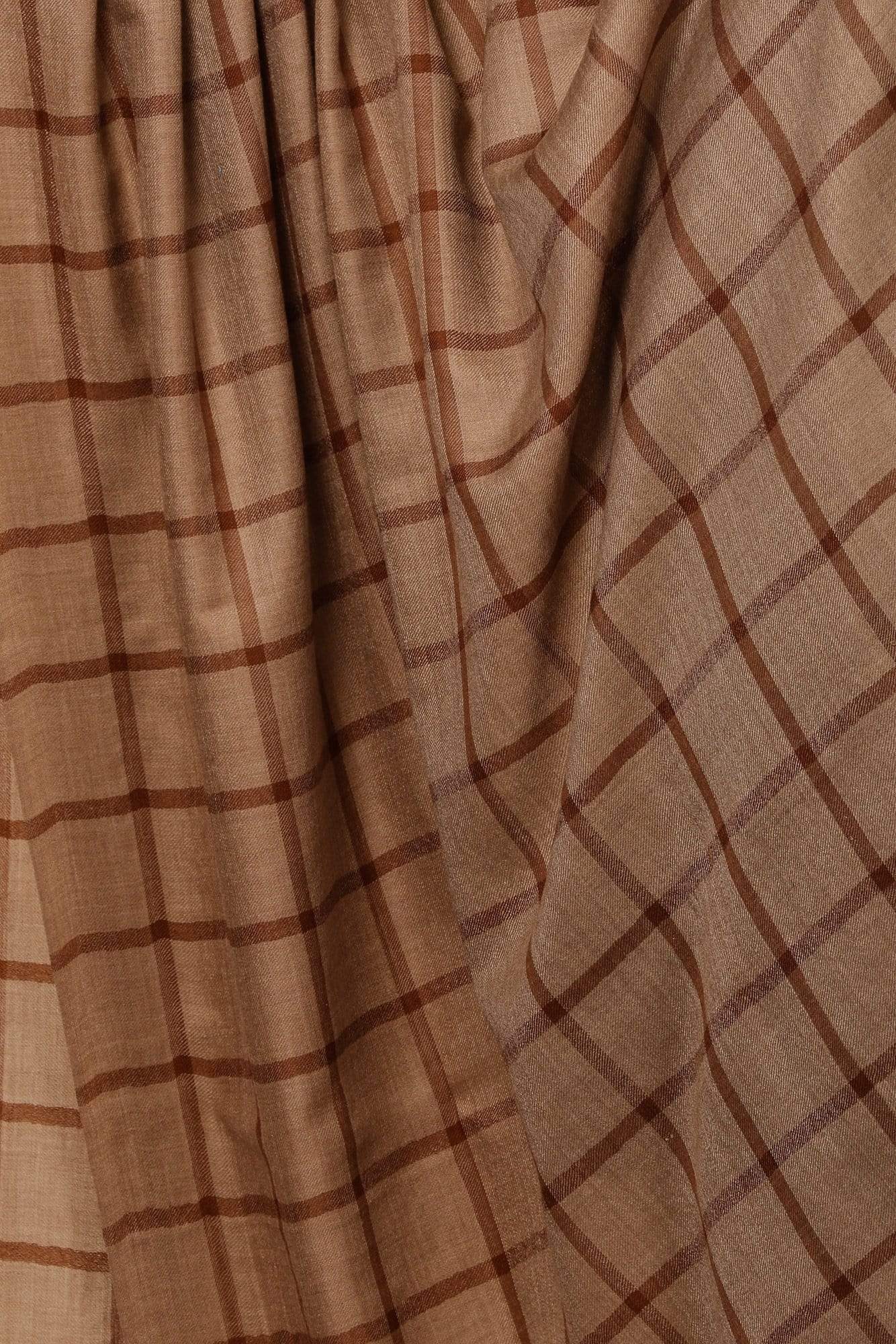 Pashtush Store Shawl Pashtush Womens Fine Wool pashmina handfeel Blended Check Shawl