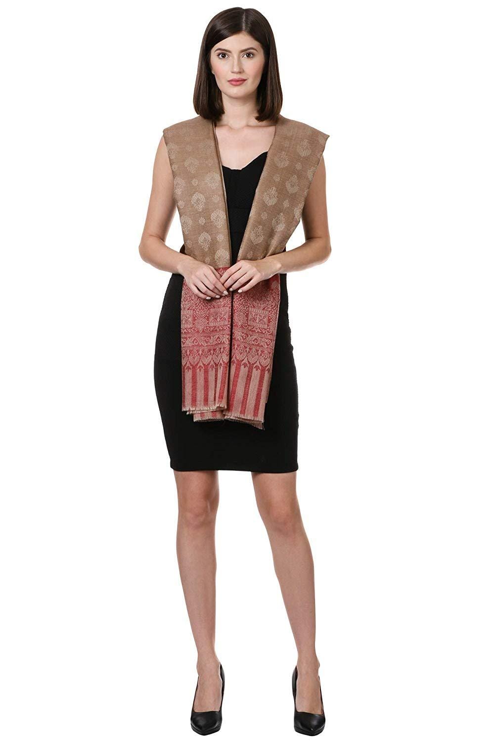 Pashtush Shawl Store Shawl Pashtush Womens Fine Wool Shawl, Almond