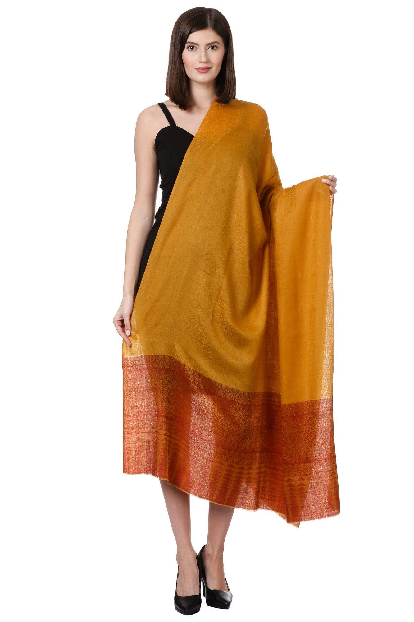 Pashtush Shawl Store Shawl Pashtush Womens Fine Wool Shawl, Amber
