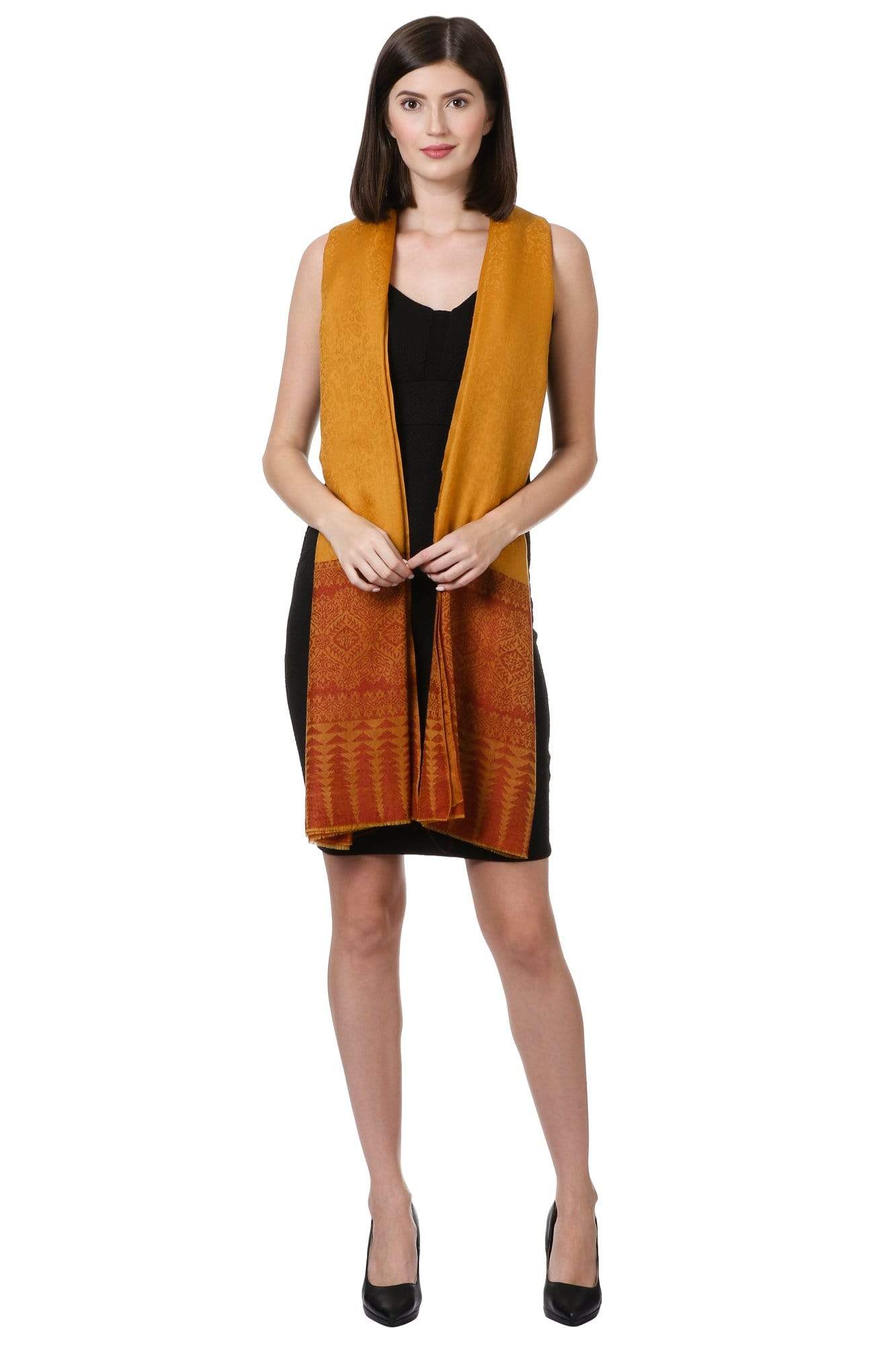 Pashtush Shawl Store Shawl Pashtush Womens Fine Wool Shawl, Amber