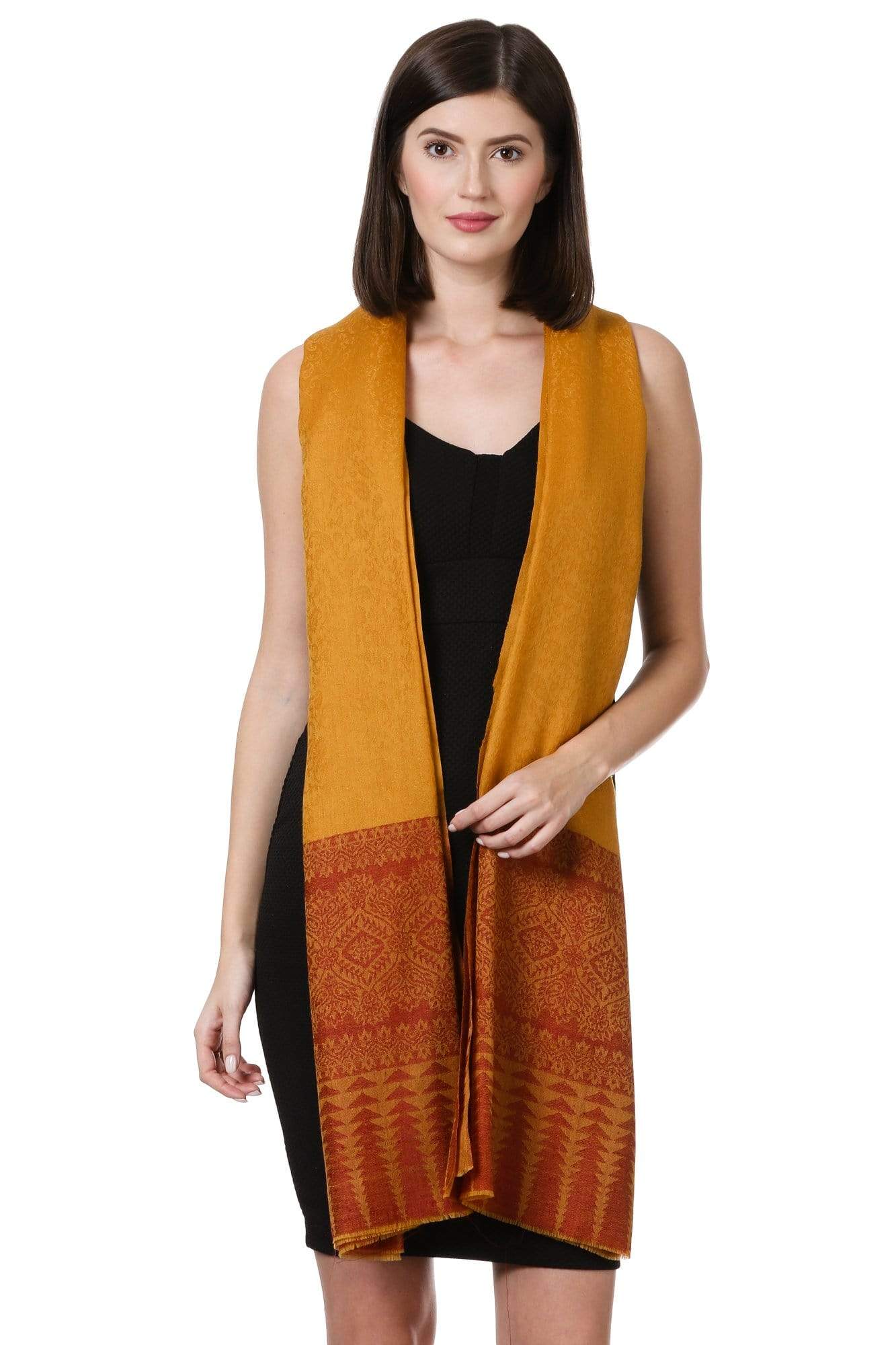 Pashtush Shawl Store Shawl Pashtush Womens Fine Wool Shawl, Amber