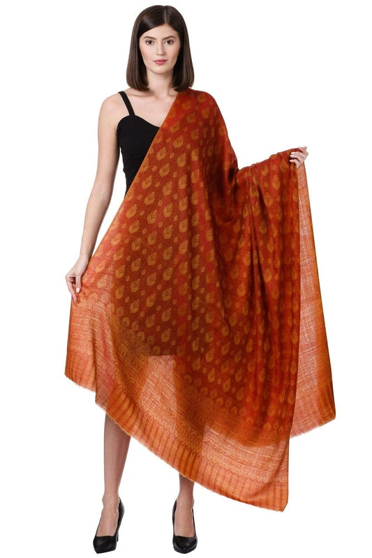 Pashtush India 100x200 Pashtush Womens Fine Wool Shawl, Apricot