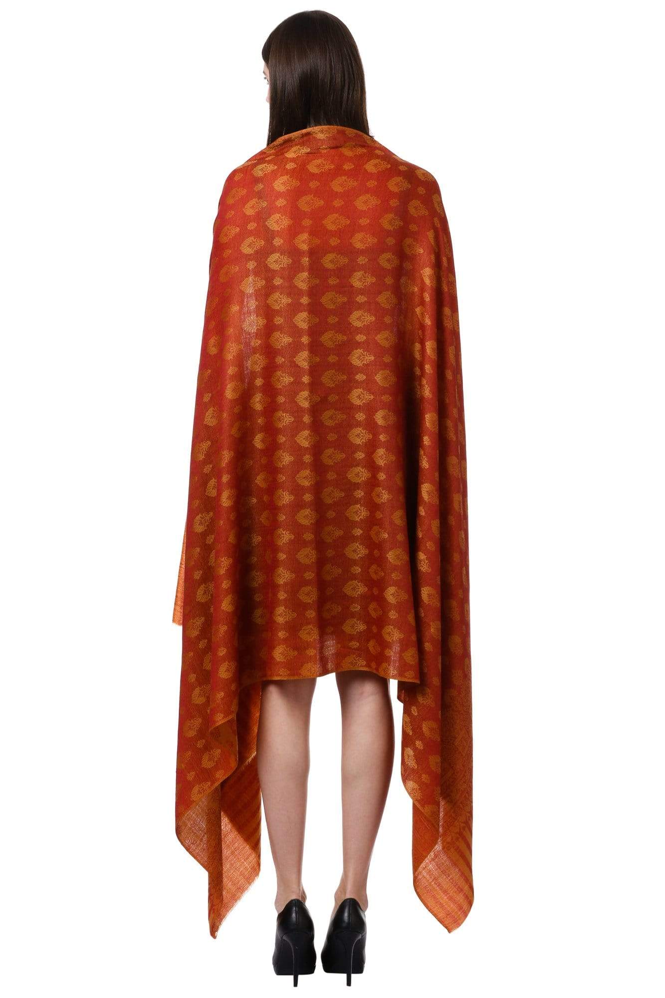 Pashtush India 100x200 Pashtush Womens Fine Wool Shawl, Apricot