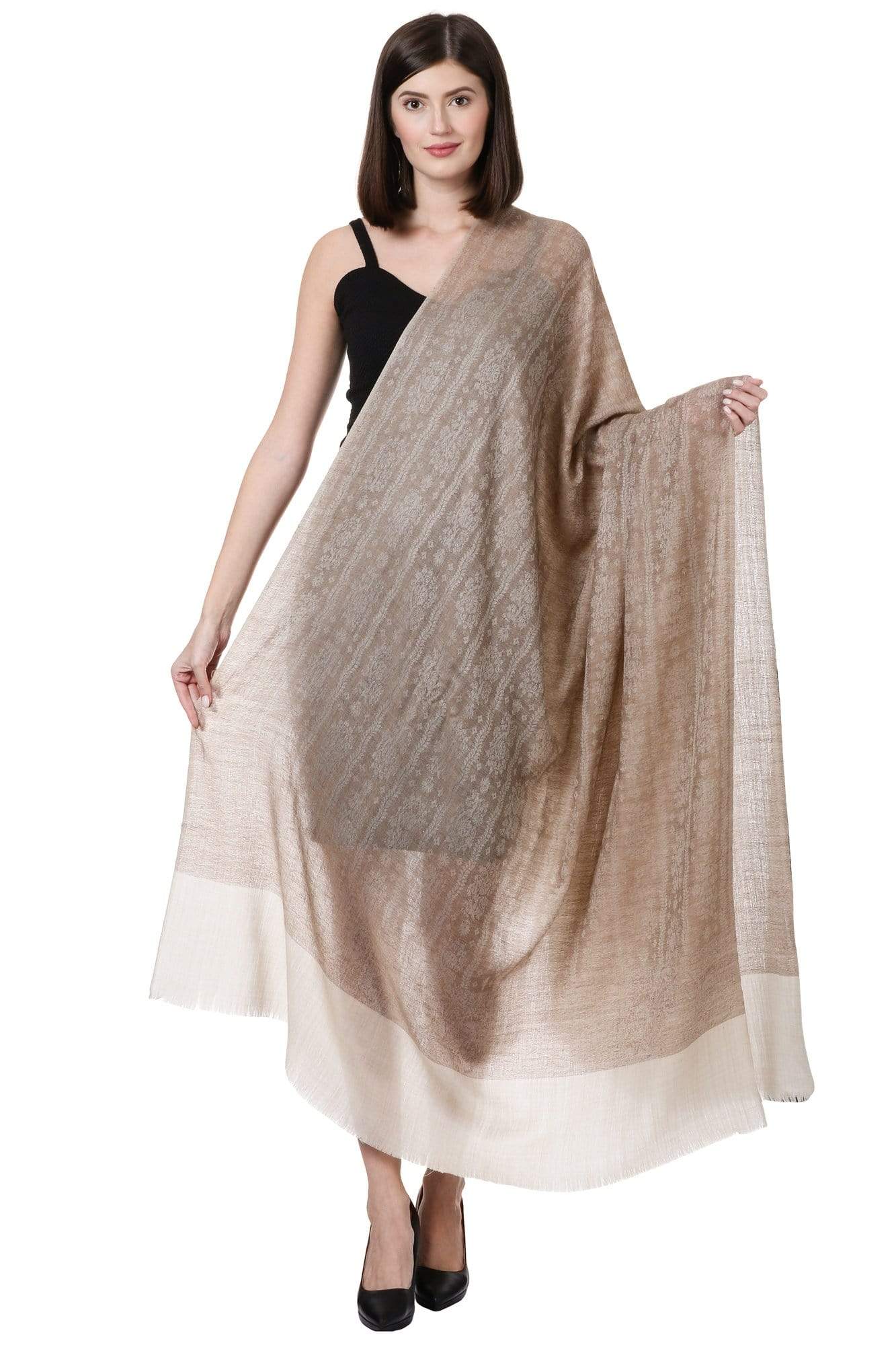 Pashtush Shawl Store Shawl Pashtush Womens Fine Wool Shawl, Cedar